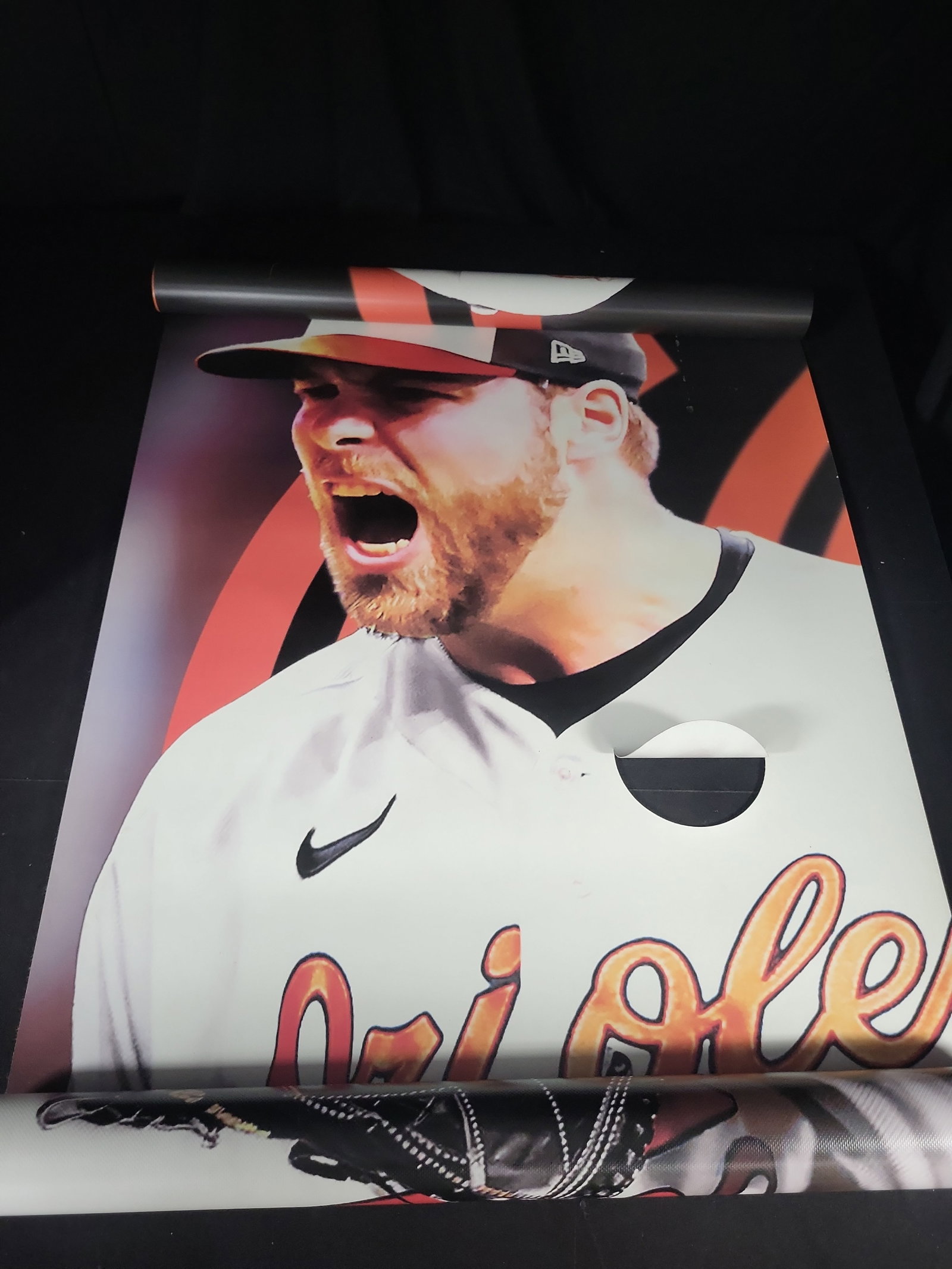 I03180 | Large Baltimore Orioles Corbin Burnes Promotional Stadium Banner (1 of 4)