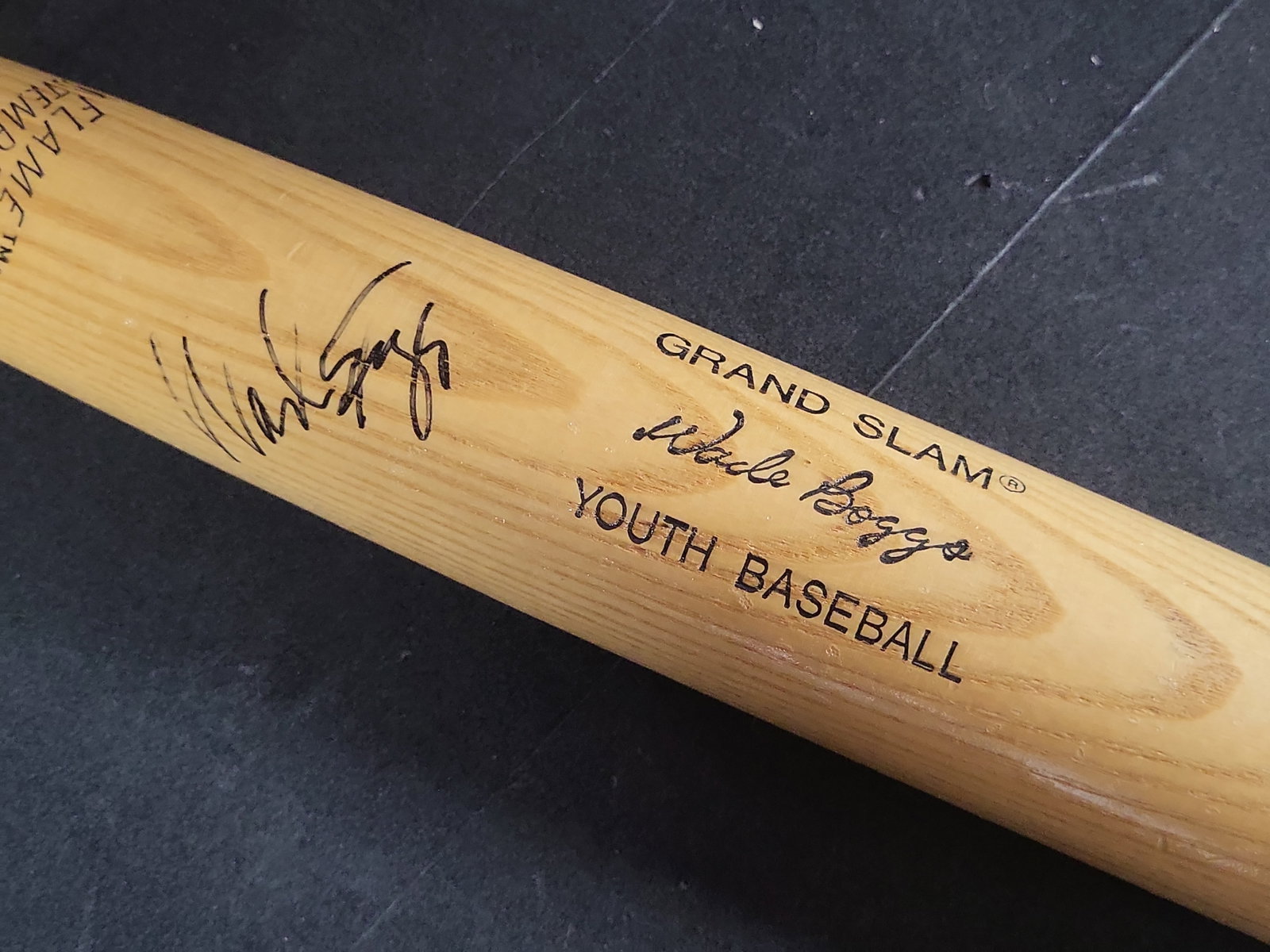 I03112 | Wade Boggs Autographed Louisville Slugger Grand Slam Youth Baseball Bat with JSA (1 of 4)