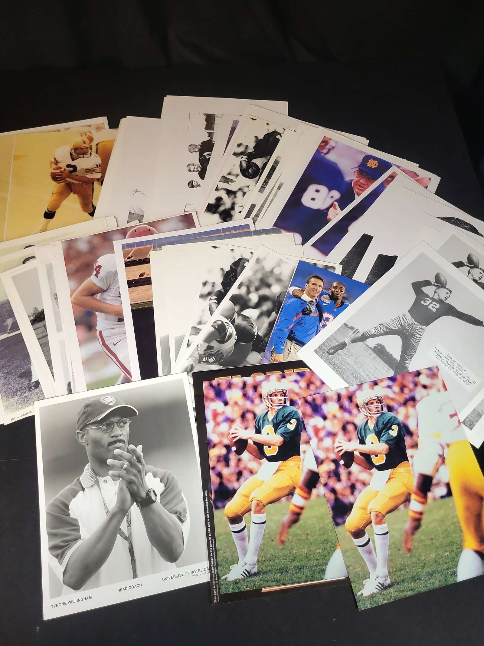 I03016 | A Collection of College Football Promotional Photographs and Media Cards Featuring Notre (1 of 5)