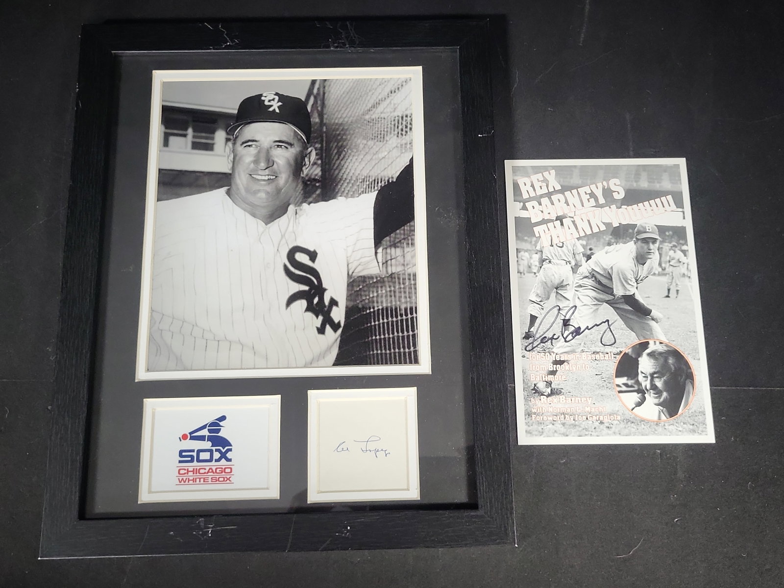 I03333 | Two Autographed Baseball Memorabilia Items Featuring Al Lopez and Rex Barney (1 of 6)