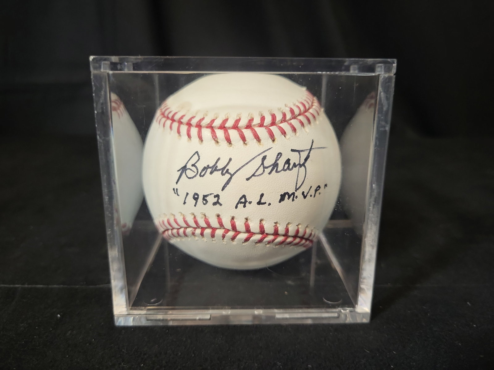 I03073 | Bobby Shantz Autographed Official Major League Baseball with 1952 AL MVP Inscription (1 of 3)