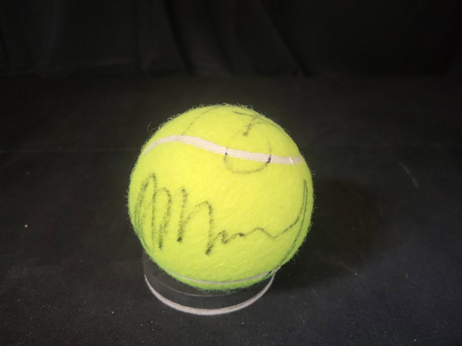 I03239 | Autographed Tennis Ball with Holabird Sports Logo and Display Stand (1 of 5)