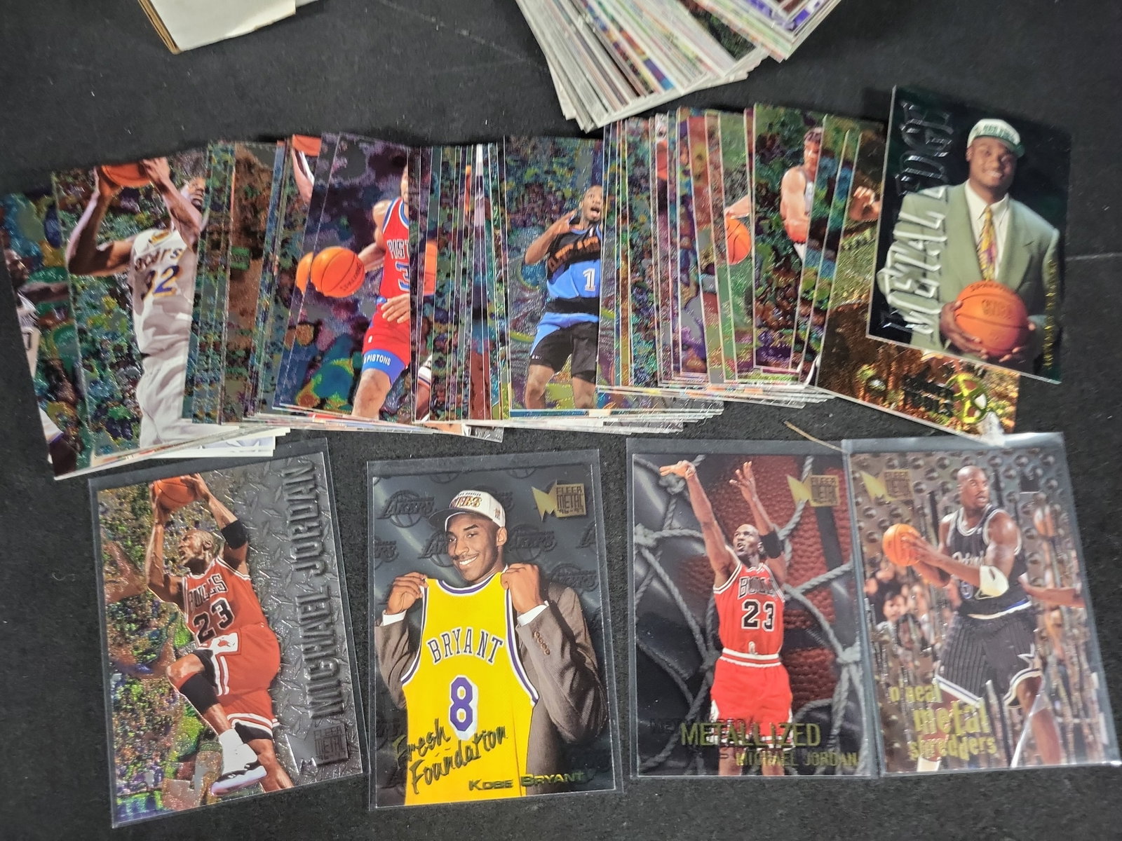 I03805 | A Collection of 1996-97 Fleer Metal Basketball Trading Cards Featuring Michael Jordan and (1 of 6)