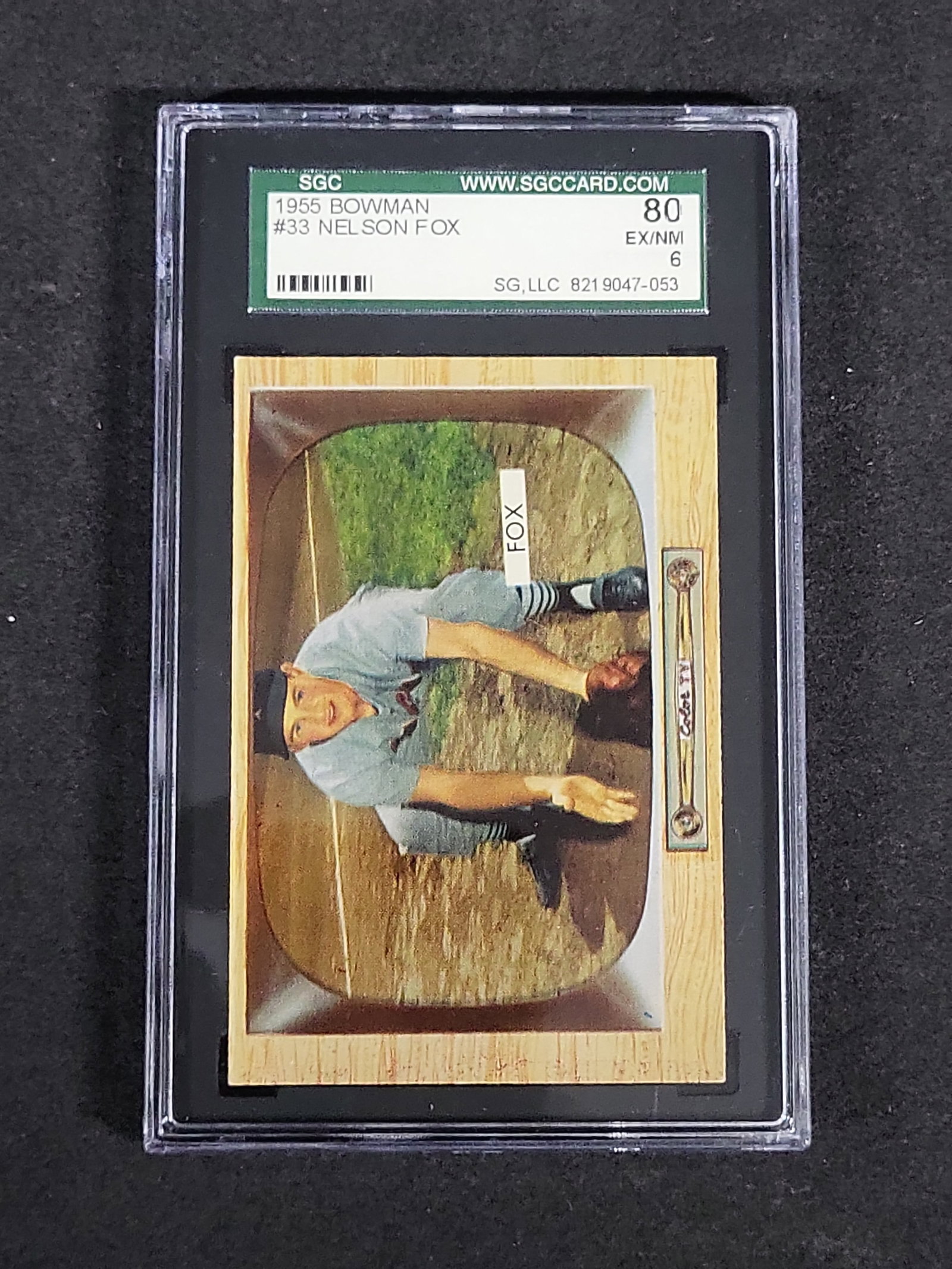 I03204 | 1955 Bowman Nelson Fox Number 33 Chicago White Sox SGC 80 EX/NM 6 (1 of 4)