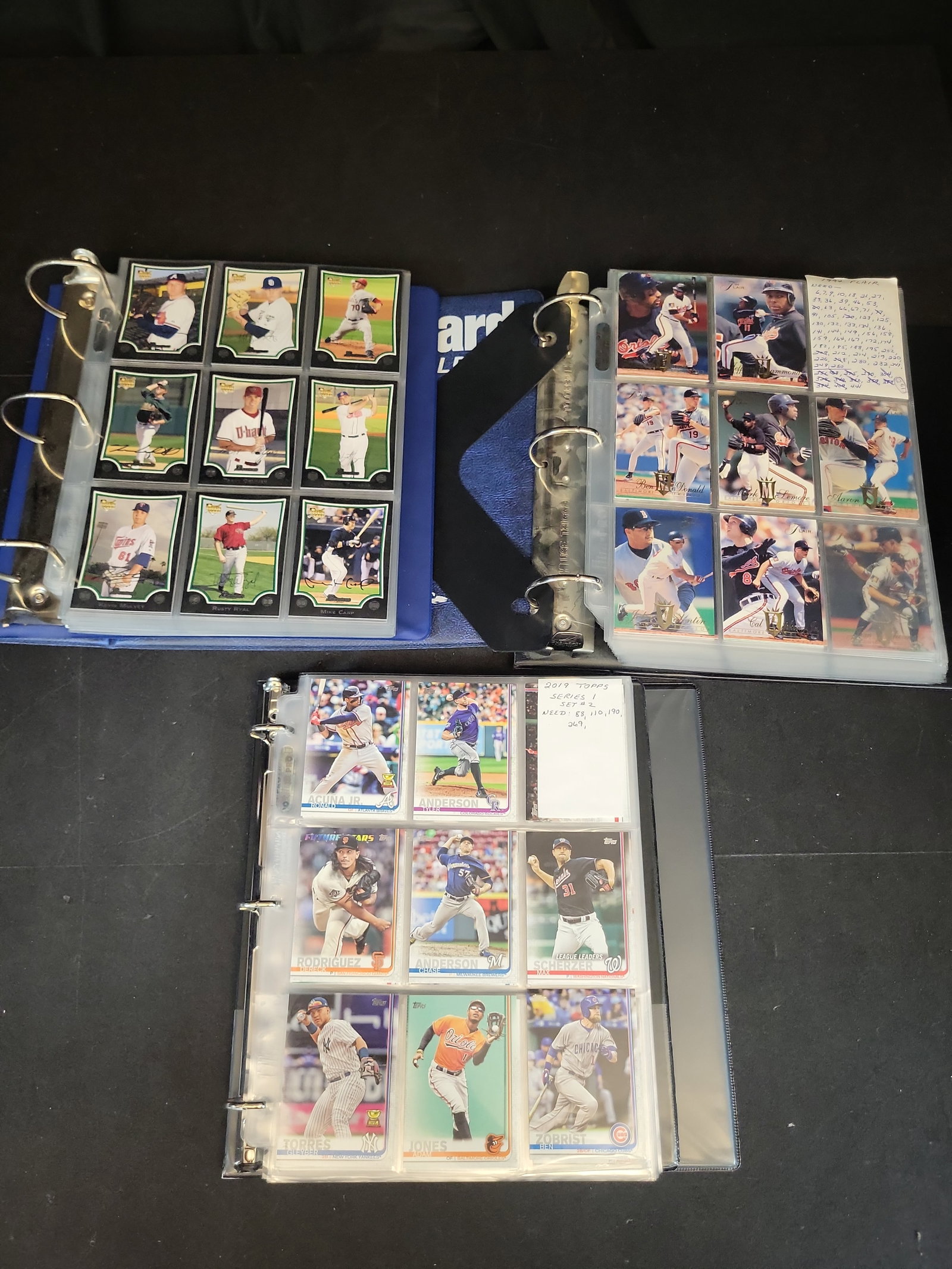 I03465 | A Collection of Baseball Trading Cards in Three Binders Featuring Topps Bowman and Flair (1 of 15)