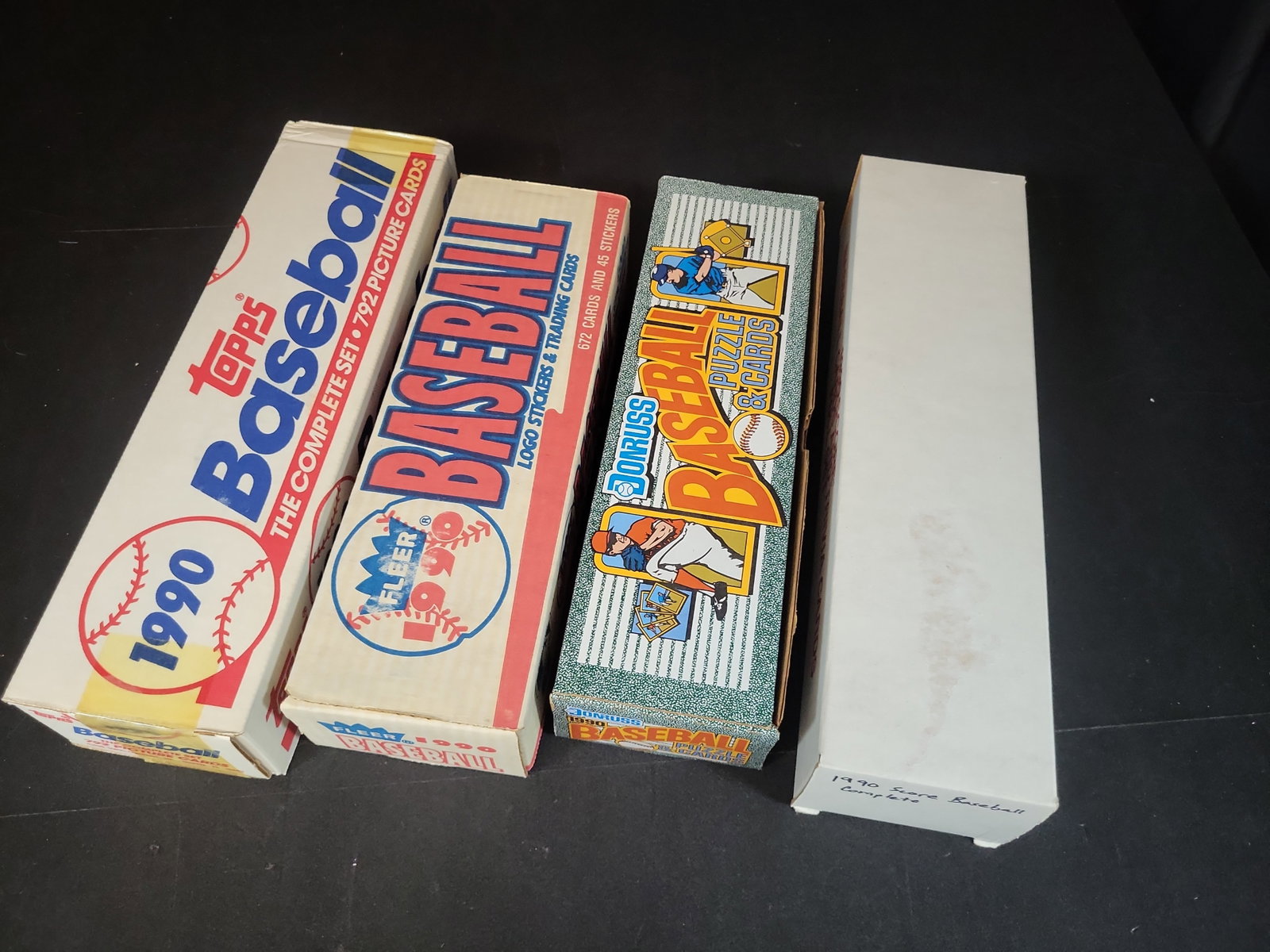 I03264 | Collection of (4) 1990 Major League Baseball Complete Factory Sets - Topps, Fleer, Donruss (1 of 7)