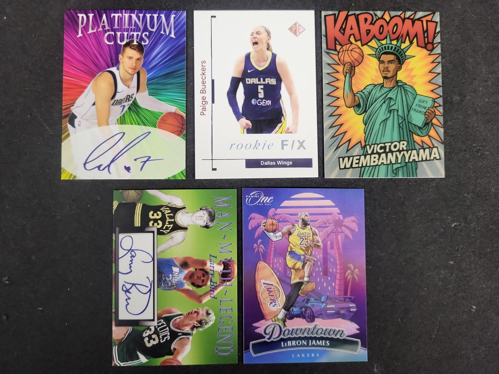 I03596 | An Assortment of Basketball Trading Cards Including LeBron James Downtown and Victor (1 of 2)