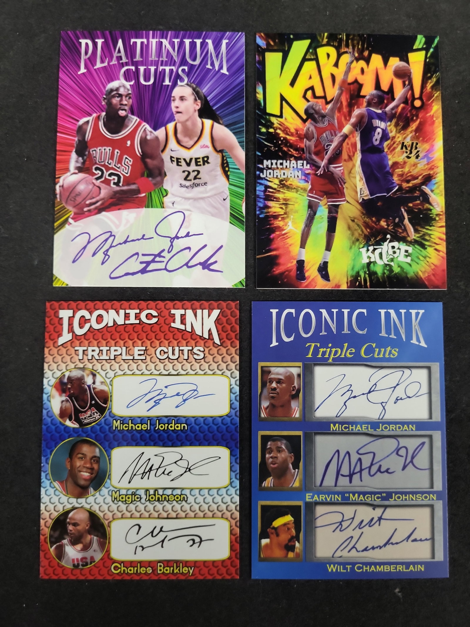 I03600 | A Collection of Basketball Themed Art Cards with Facsimile Signatures (1 of 2)