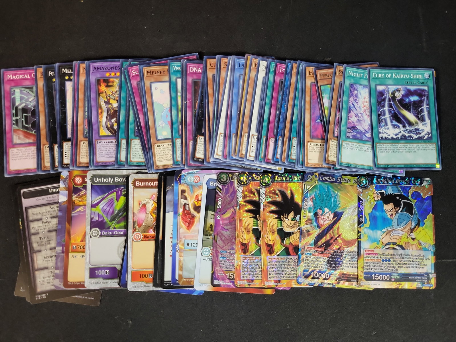 I03936 | An Assortment of Trading Cards Including Dragon Ball Super, Yu-Gi-Oh!, Bakugan, and Magic: (1 of 4)