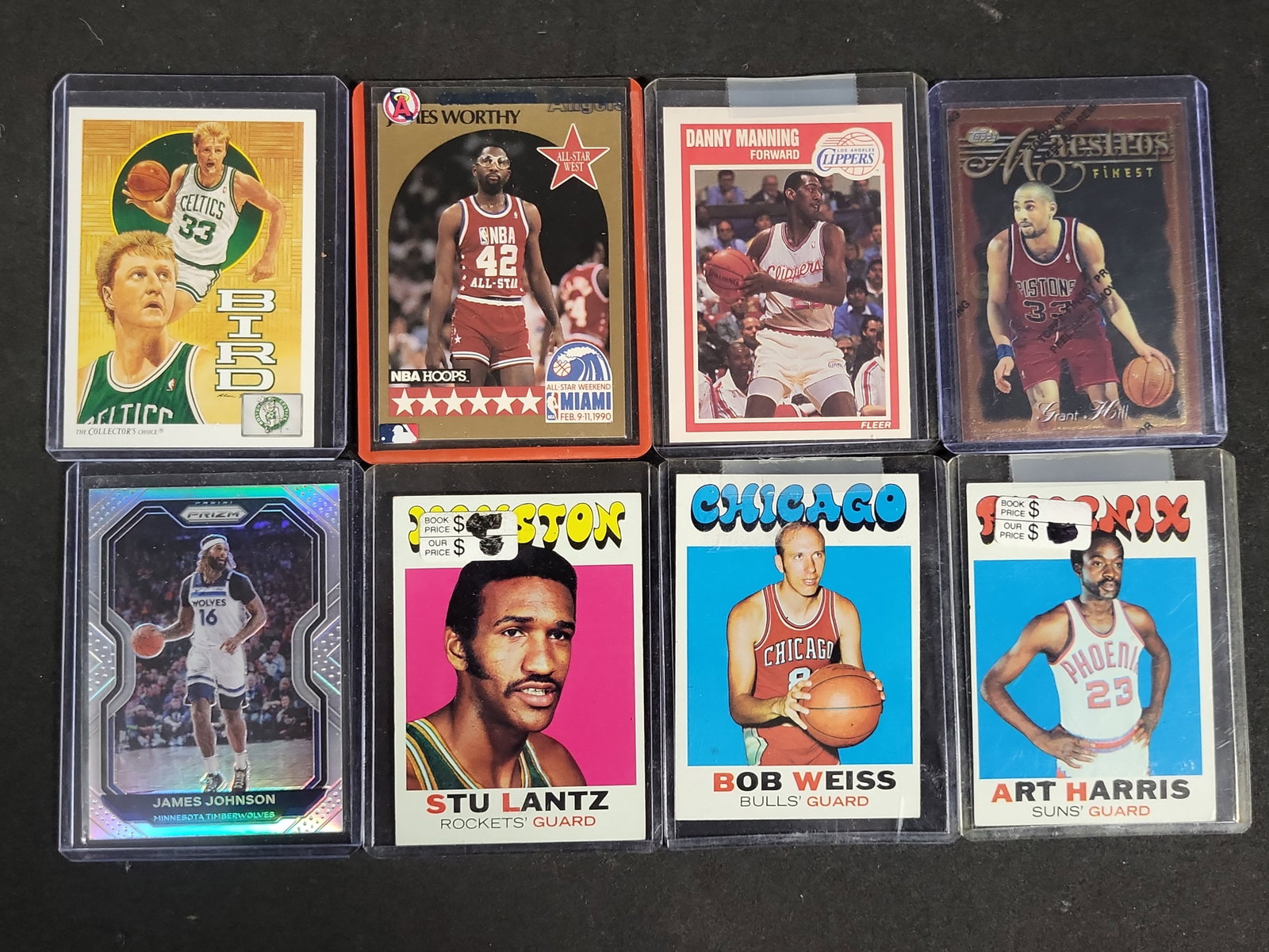 I03836 | A Lot of Eight Assorted Basketball Trading Cards Including 1988-89 Fleer Danny Manning (1 of 4)