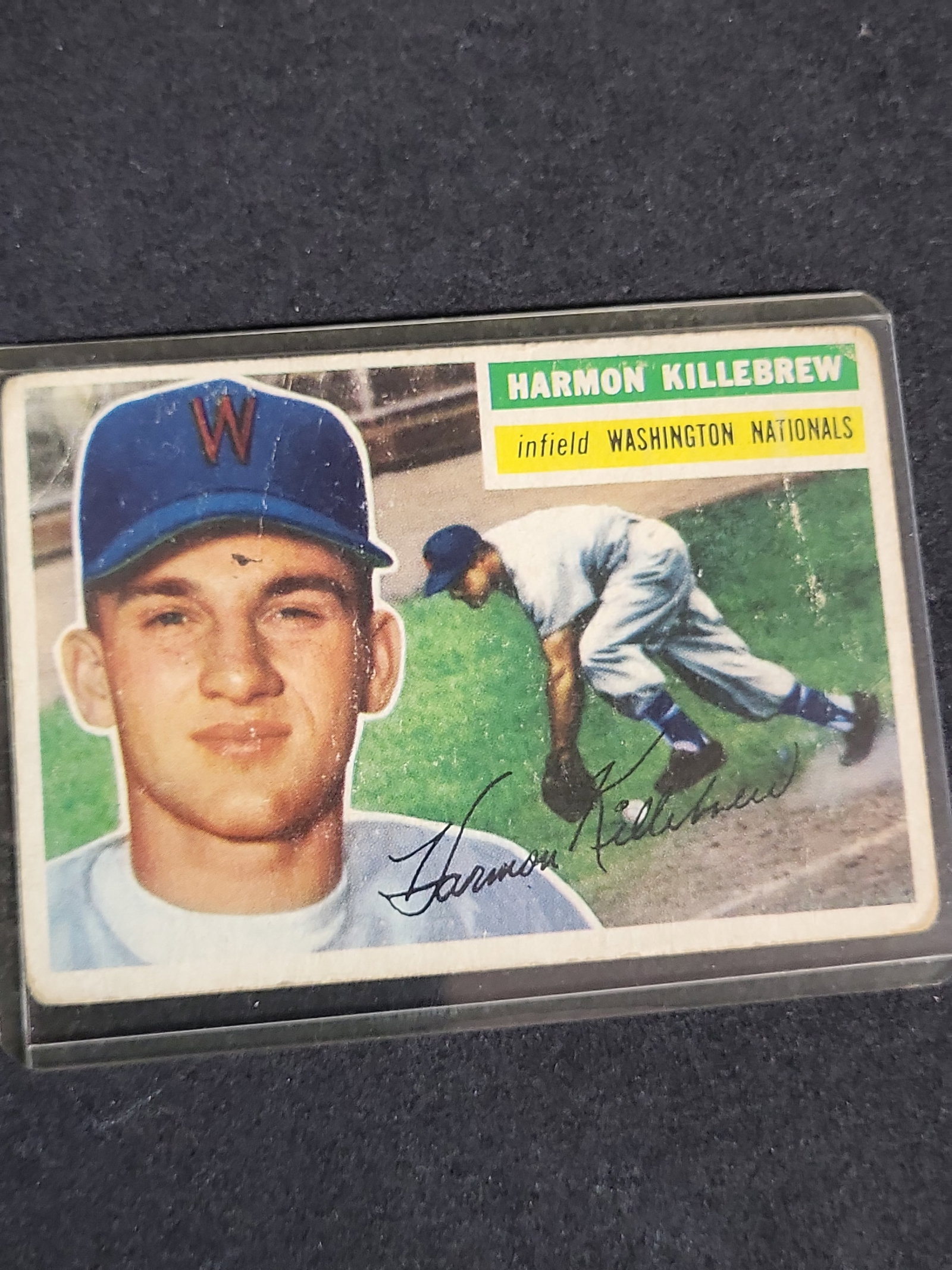 I03878 | 1956 Topps Harmon Killebrew #164 Baseball Card Washington Nationals Gray Back (1 of 3)