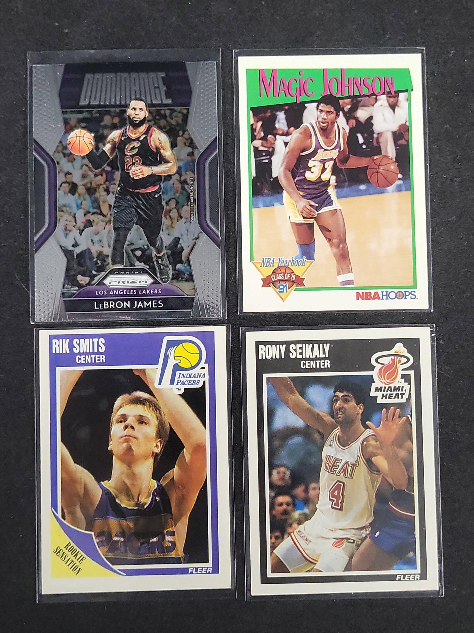 I03165 | A Lot of Four Basketball Trading Cards Featuring LeBron James and Magic Johnson (1 of 3)