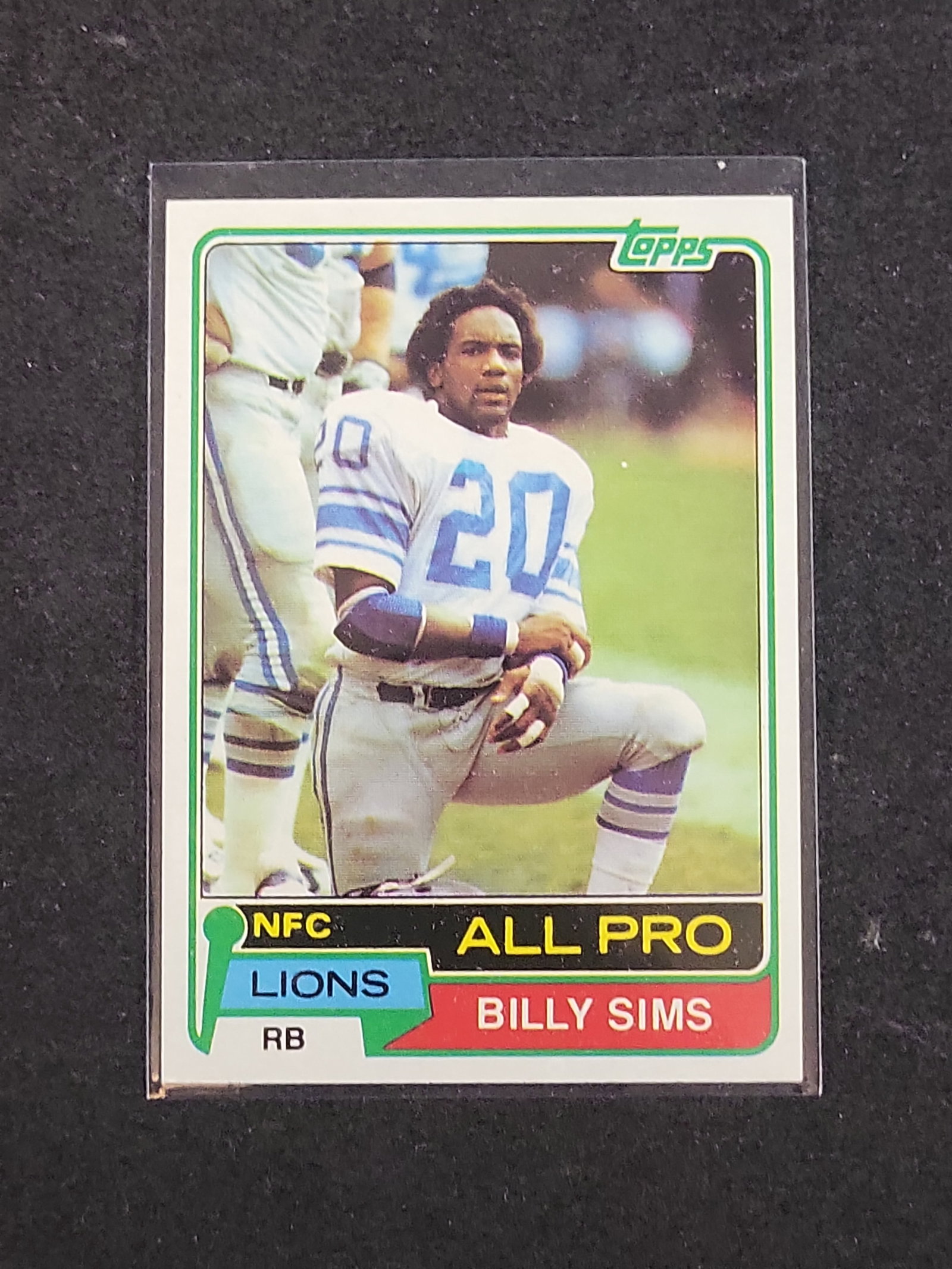 I03154 | 1981 Topps Billy Sims #100 Detroit Lions NFC All Pro Football Card (1 of 2)