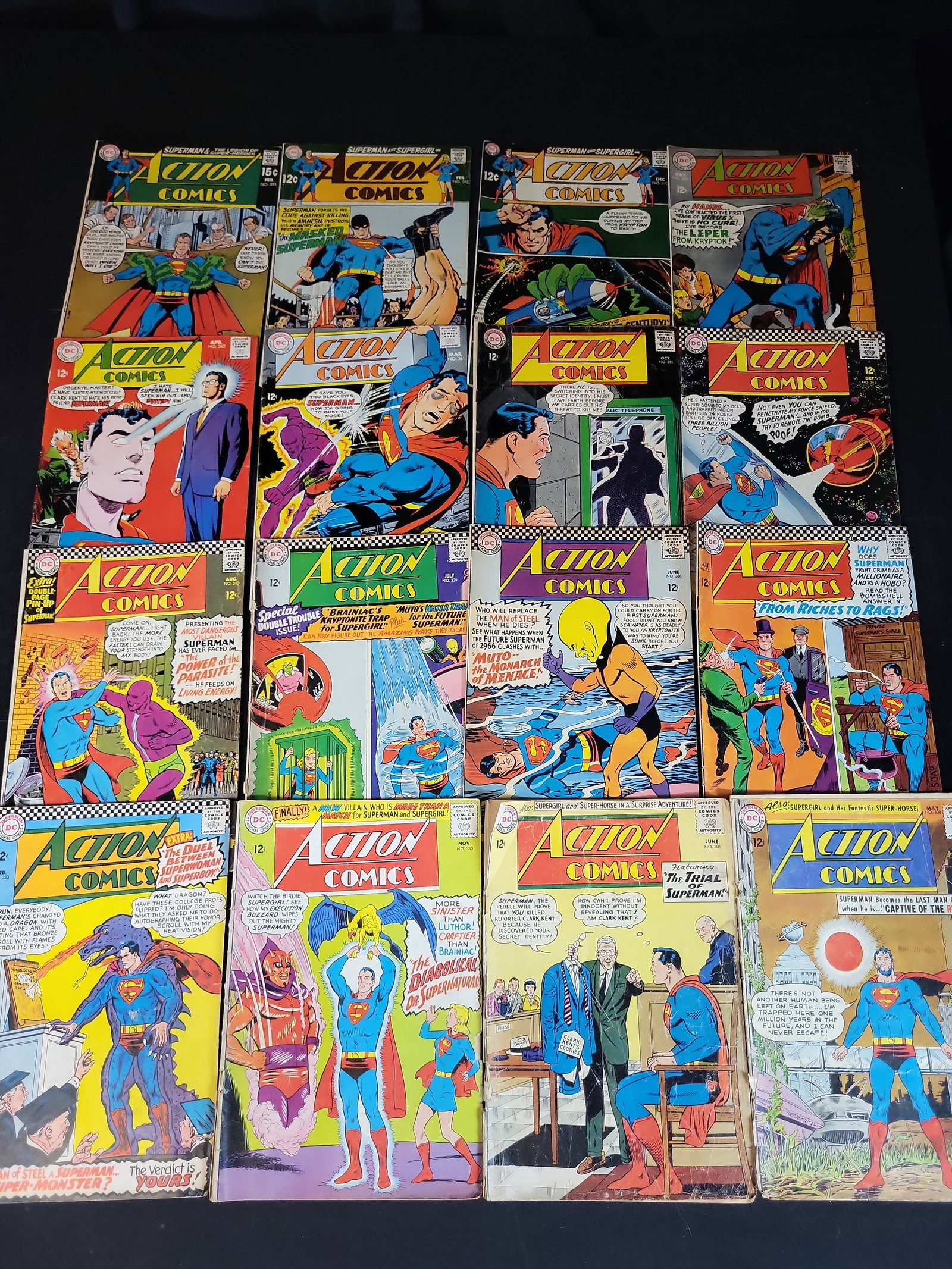 I03922 | A Collection of 16 DC Action Comics Featuring Superman and Supergirl 1963-1970 (1 of 9)