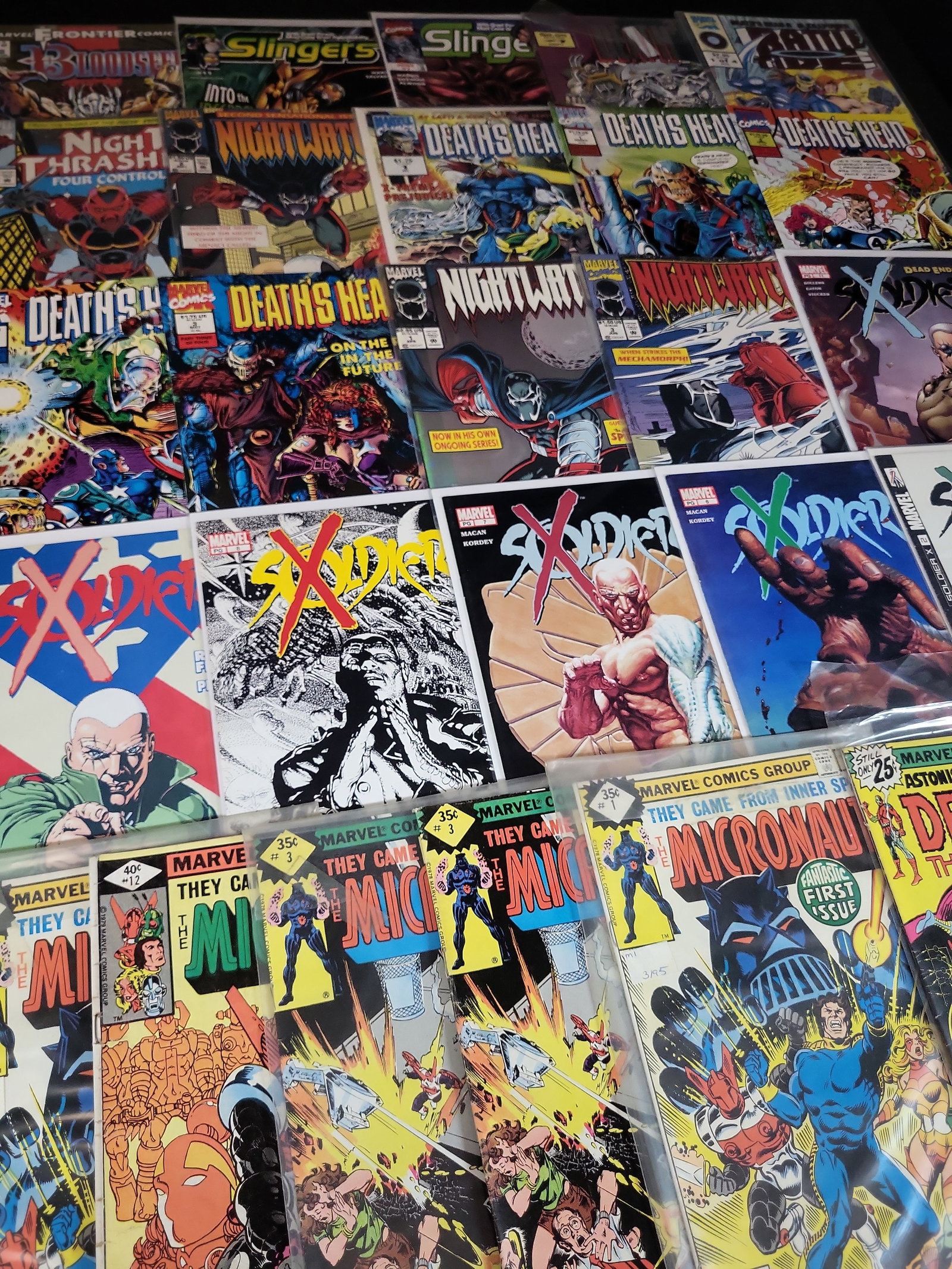 I03727 | A Collection of Marvel Comic Books Including Micronauts and Deathlok, Approximately 29 (1 of 9)