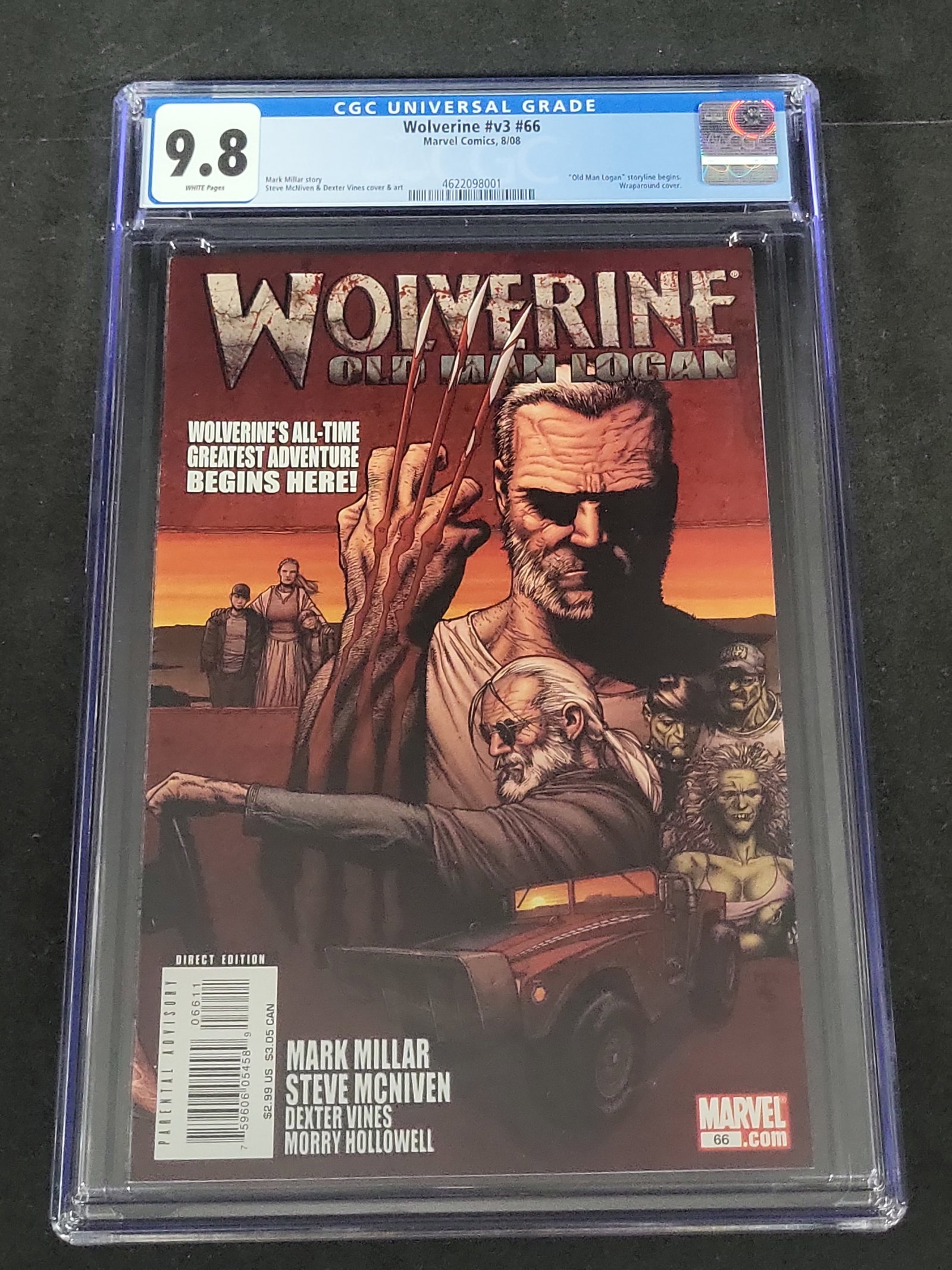 I03497 | Wolverine Vol. 3 Issue 66 CGC 9.8 White Pages Marvel Comics 2008 Old Man Logan Part 1 (1 of 2)