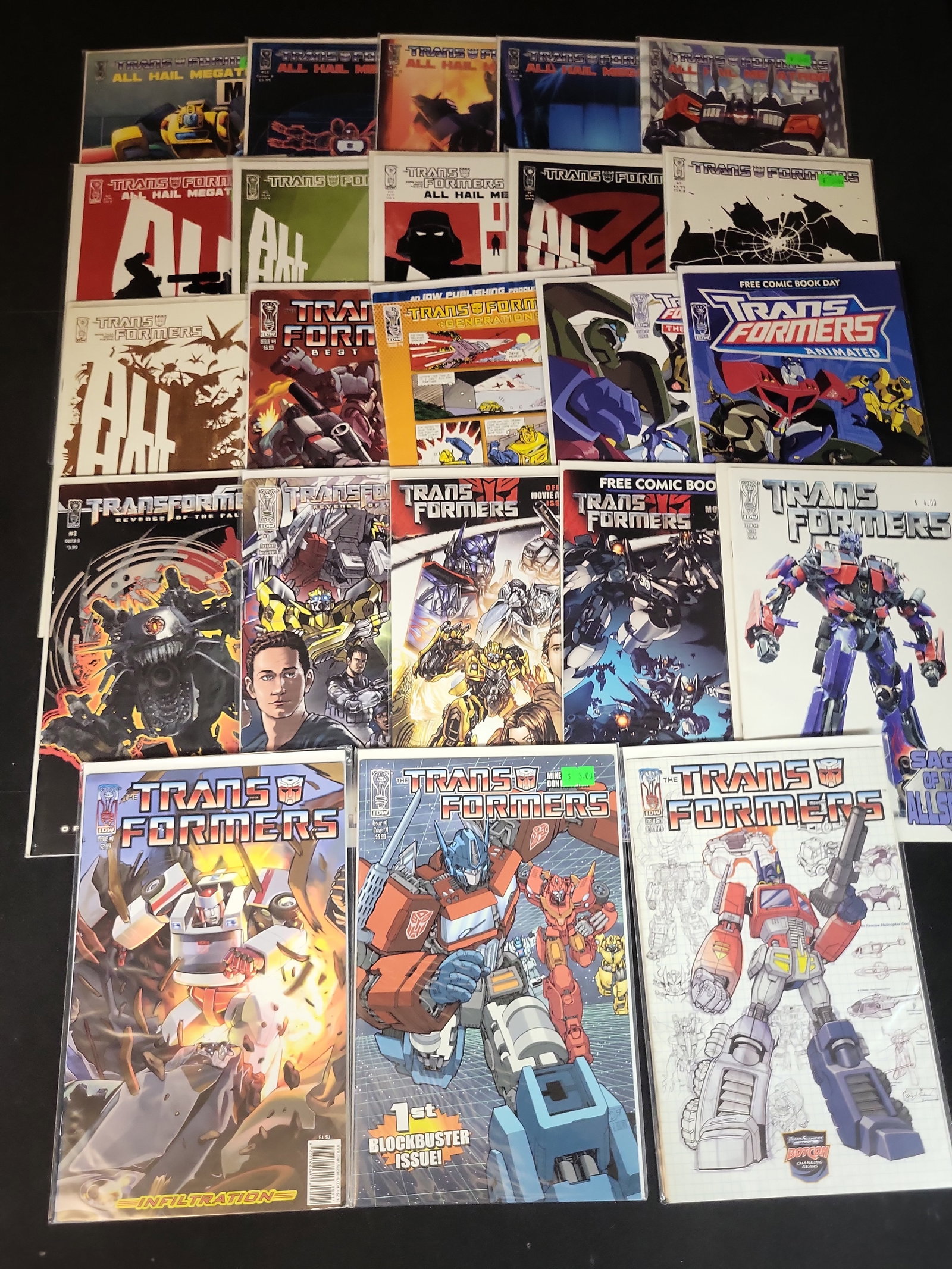 I03785 | A Collection of IDW Publishing Transformers Comic Books including All Hail Megatron and (1 of 6)