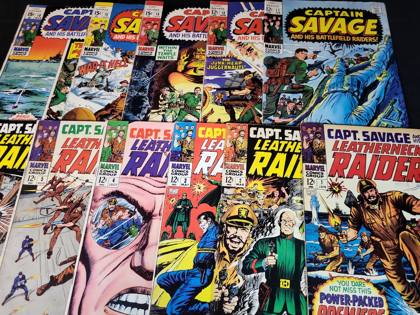 I03622 | A Collection of 11 Captain Savage Marvel Silver Age Comic Books (1 of 6)