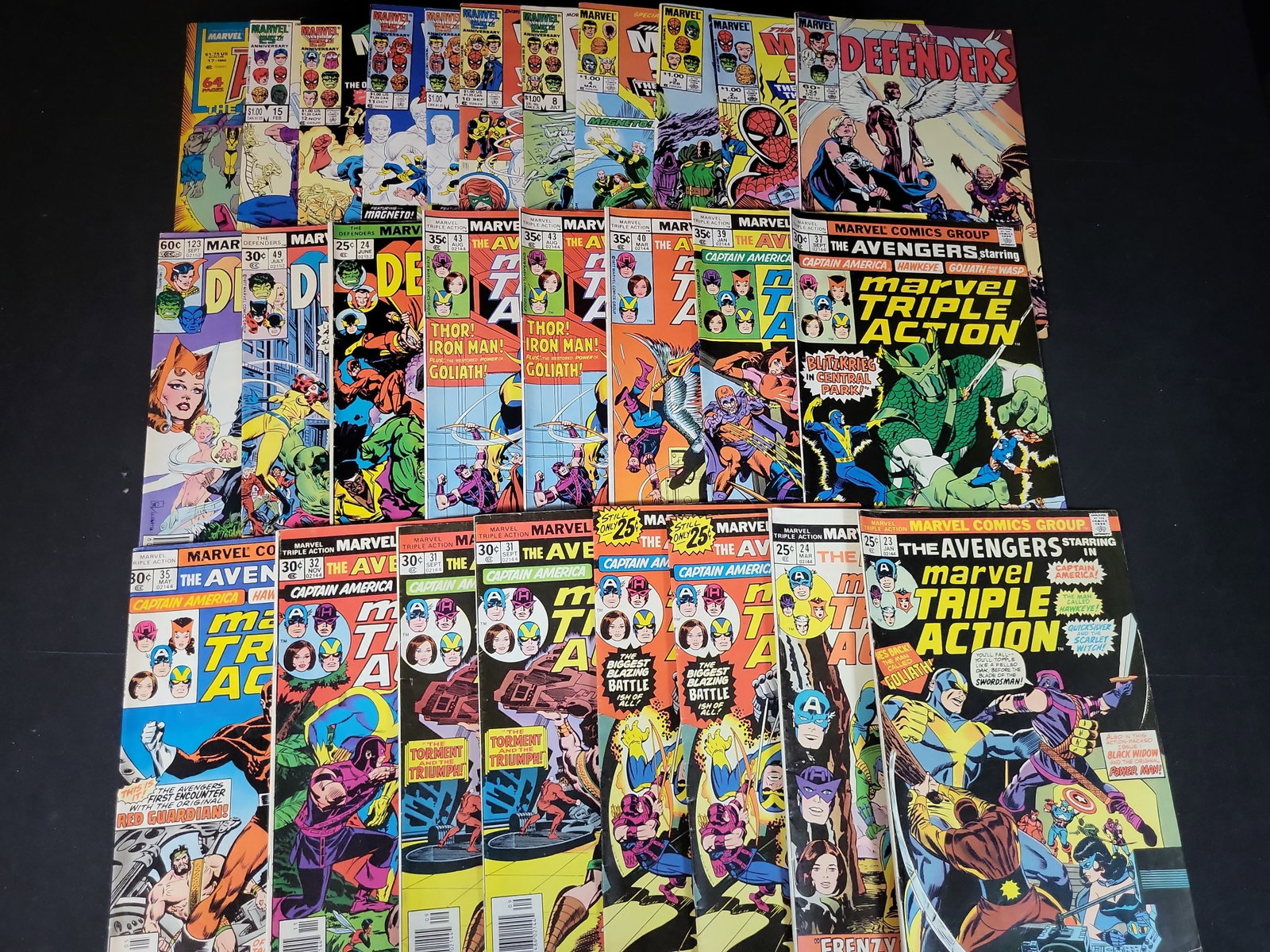 I03627 | Collection of 26 Marvel Bronze and Copper Age Comic Books Featuring Marvel Triple Action (1 of 7)