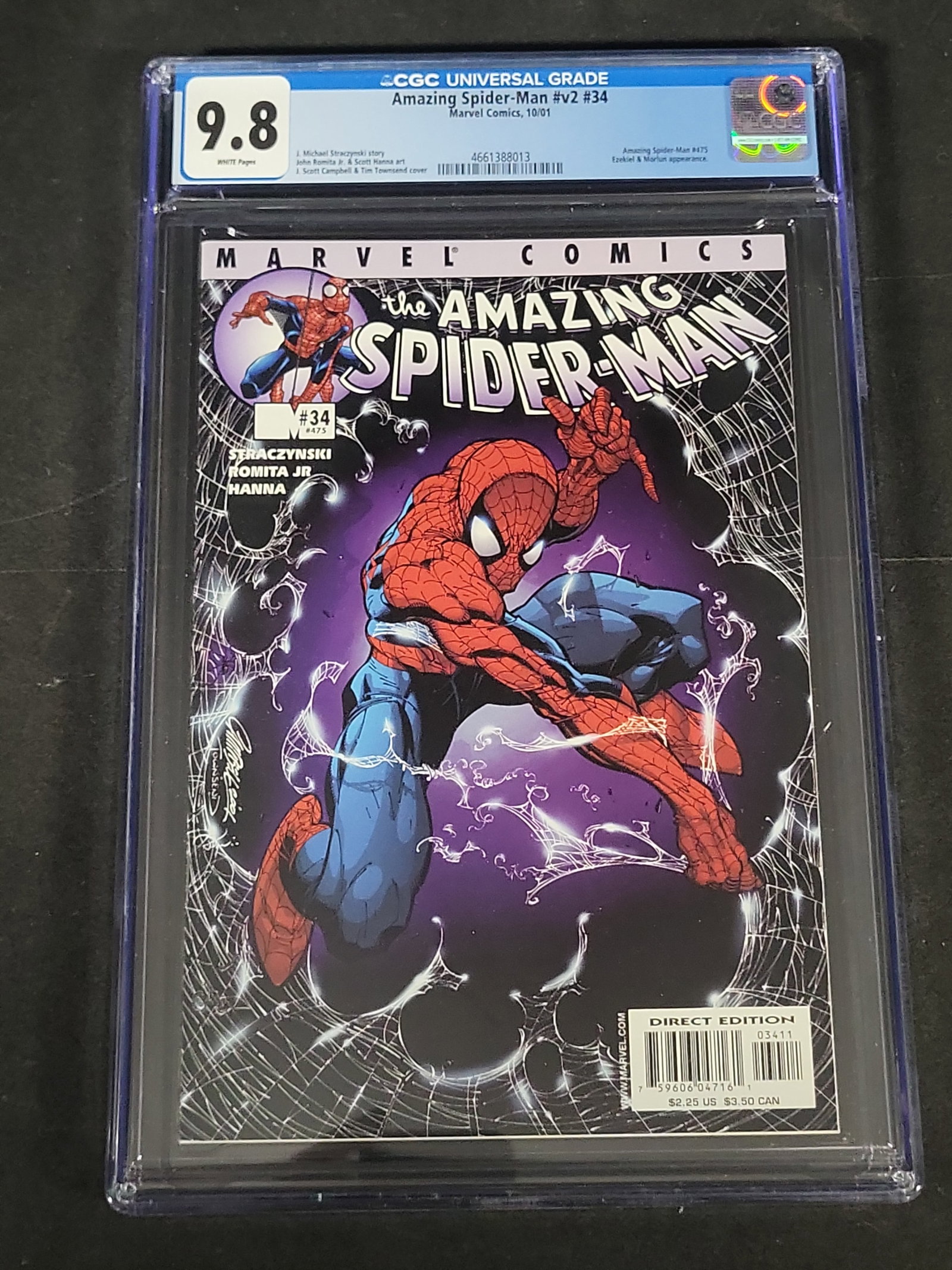 I03476 | Amazing Spider-Man Volume 2 Number 34 CGC 9.8 Marvel Comics 2001 (1 of 2)