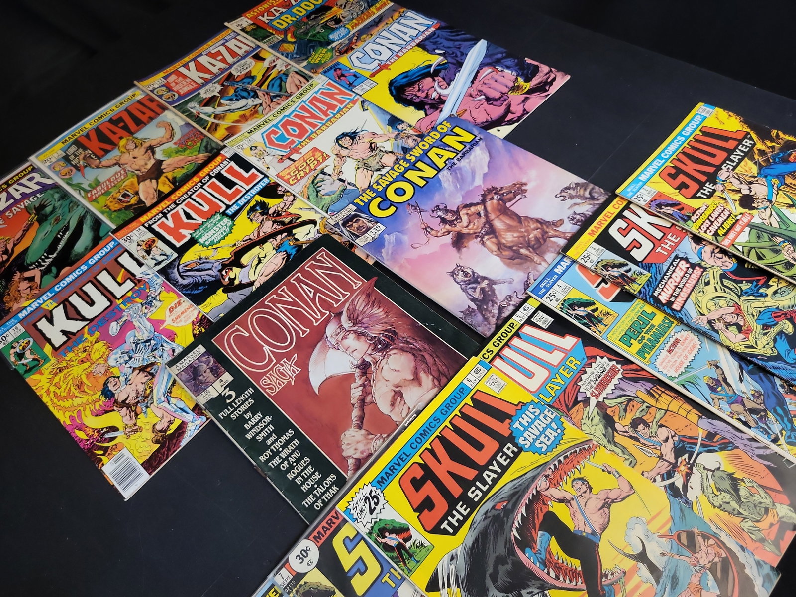I03499 | Collection of 17 Marvel Bronze Age Comic Books and Magazines Including Conan, Kull, Ka-Zar, (1 of 9)