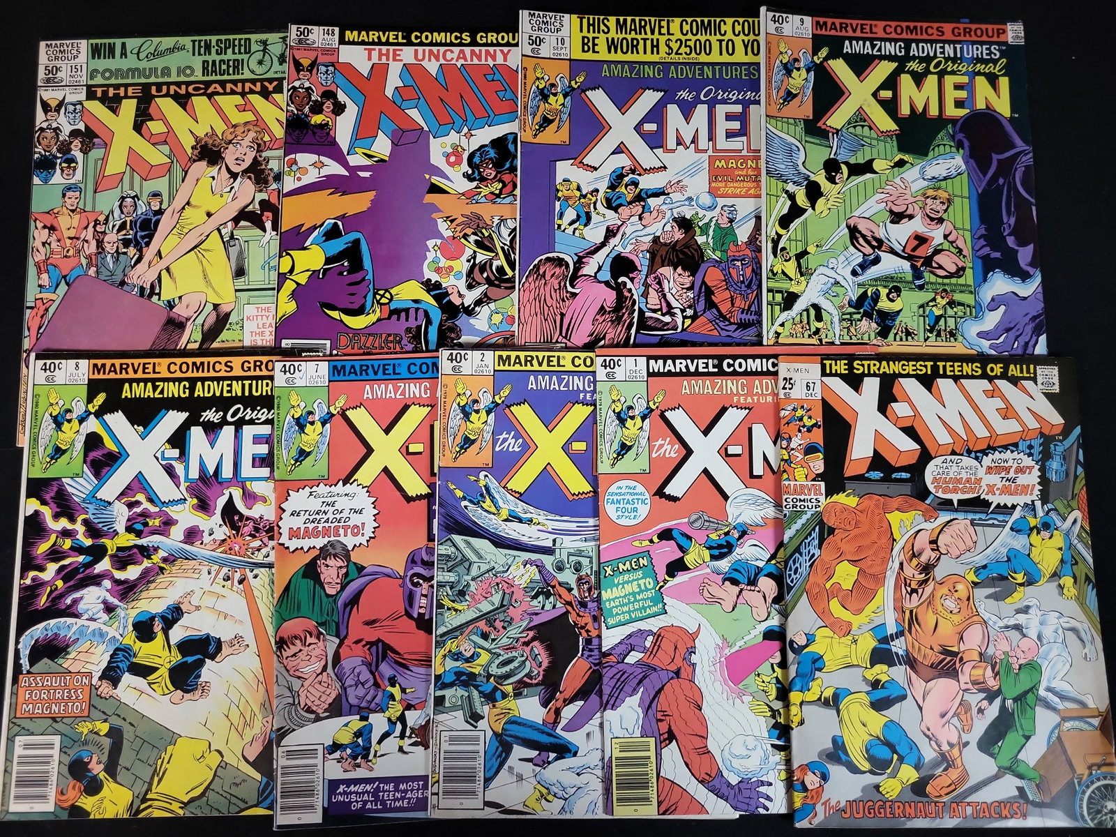 I03720 | A Collection of Vintage Marvel The Uncanny X-Men and Amazing Adventures Comic Books (1 of 6)