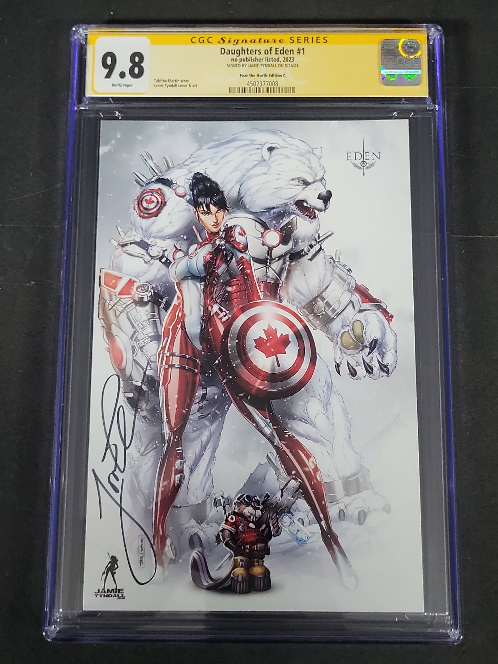 I03479 | Daughters of Eden #1 CGC Signature Series 9.8 Signed by Jamie Tyndall Fear the North (1 of 3)