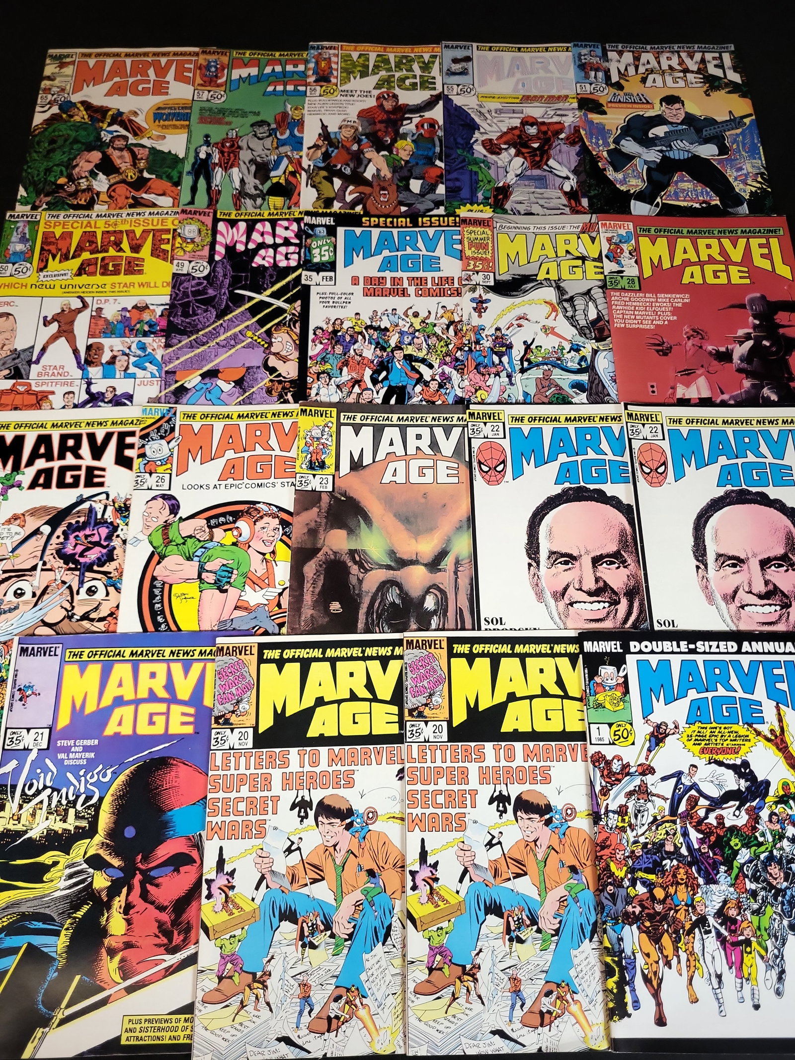 I03676 | A Collection of 20 Marvel Age Comic Books Including Key Issues and 1985 Annual (1 of 9)