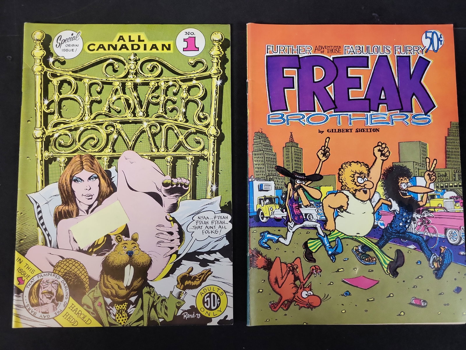 I03670 | Two Underground Comic Books Including Beaver Comix No. 1 and Further Adventures of Those (1 of 6)
