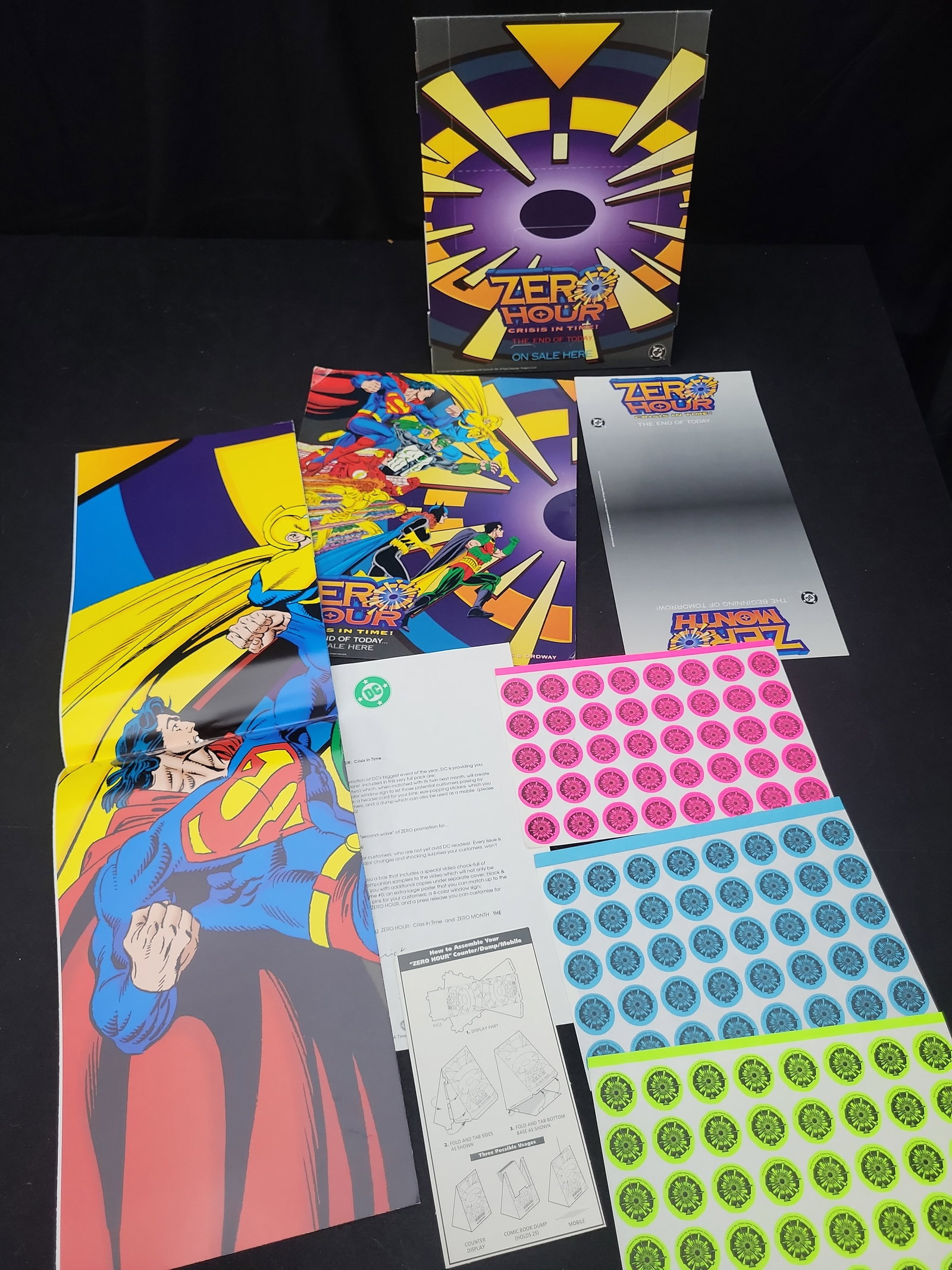 I03351 | DC Comics Zero Hour Crisis in Time Retailer Promotional Display Kit Collection 1994 (1 of 6)