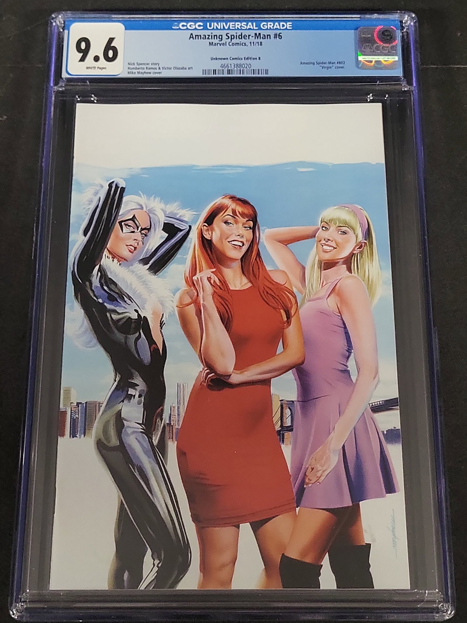 I03489 | Amazing Spider-Man #6 Mike Mayhew Unknown Comics Virgin Variant CGC 9.6 (1 of 2)