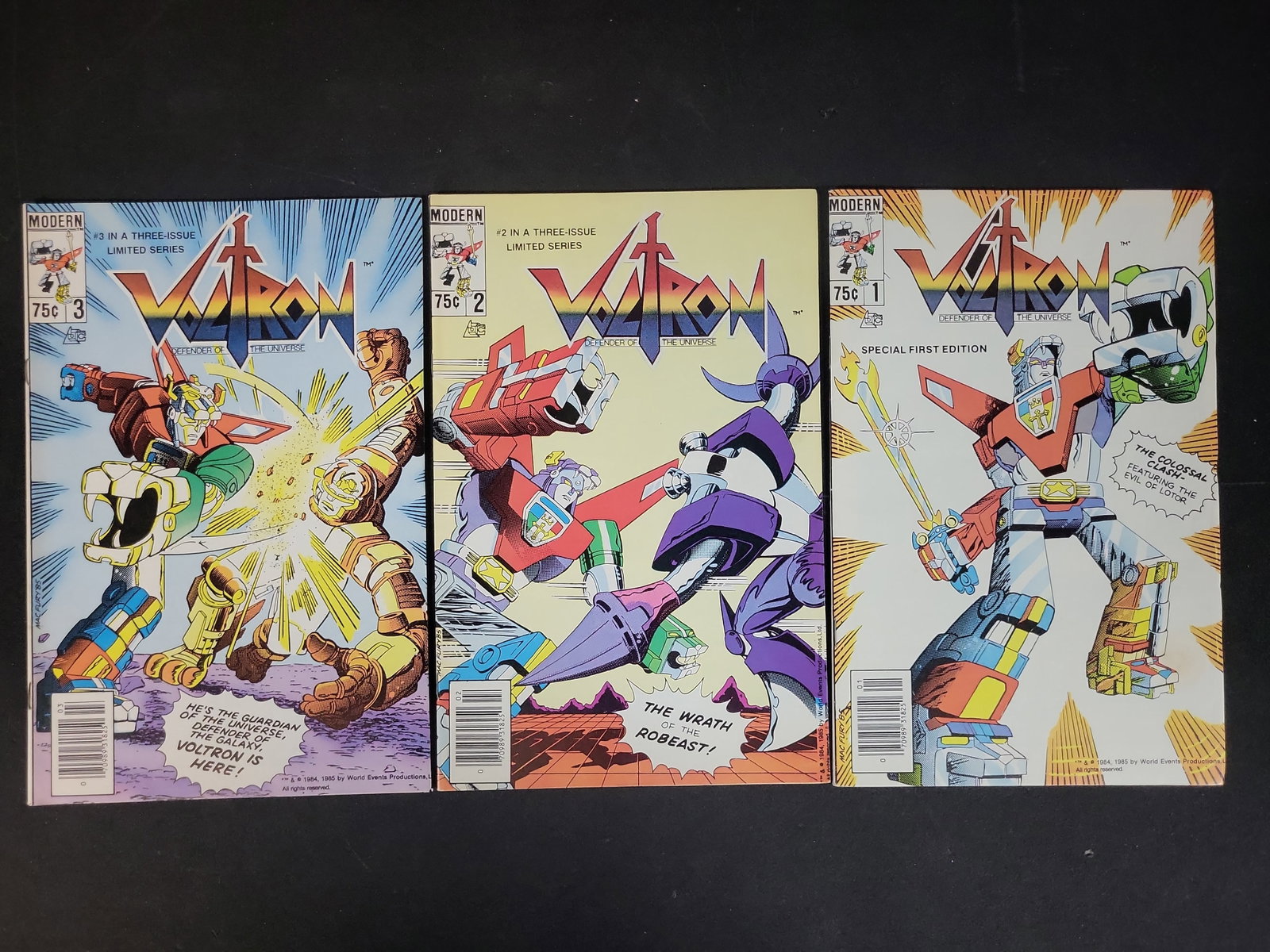 I03764 | A Trio of Voltron Defender of the Universe Limited Series Comic Books Issues 1-3 Modern (1 of 7)