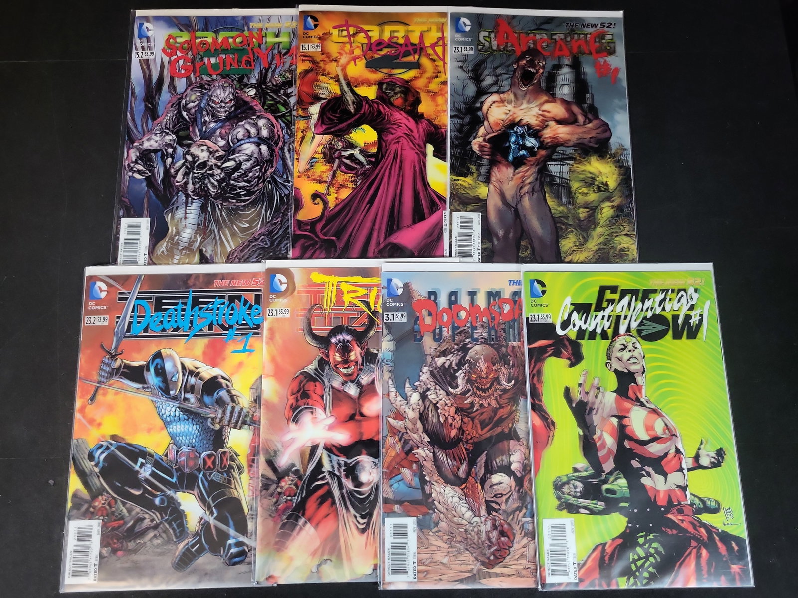 I03797 | A Group of DC Comics The New 52! Villains Month 3D Lenticular Variant Comic Books (1 of 7)