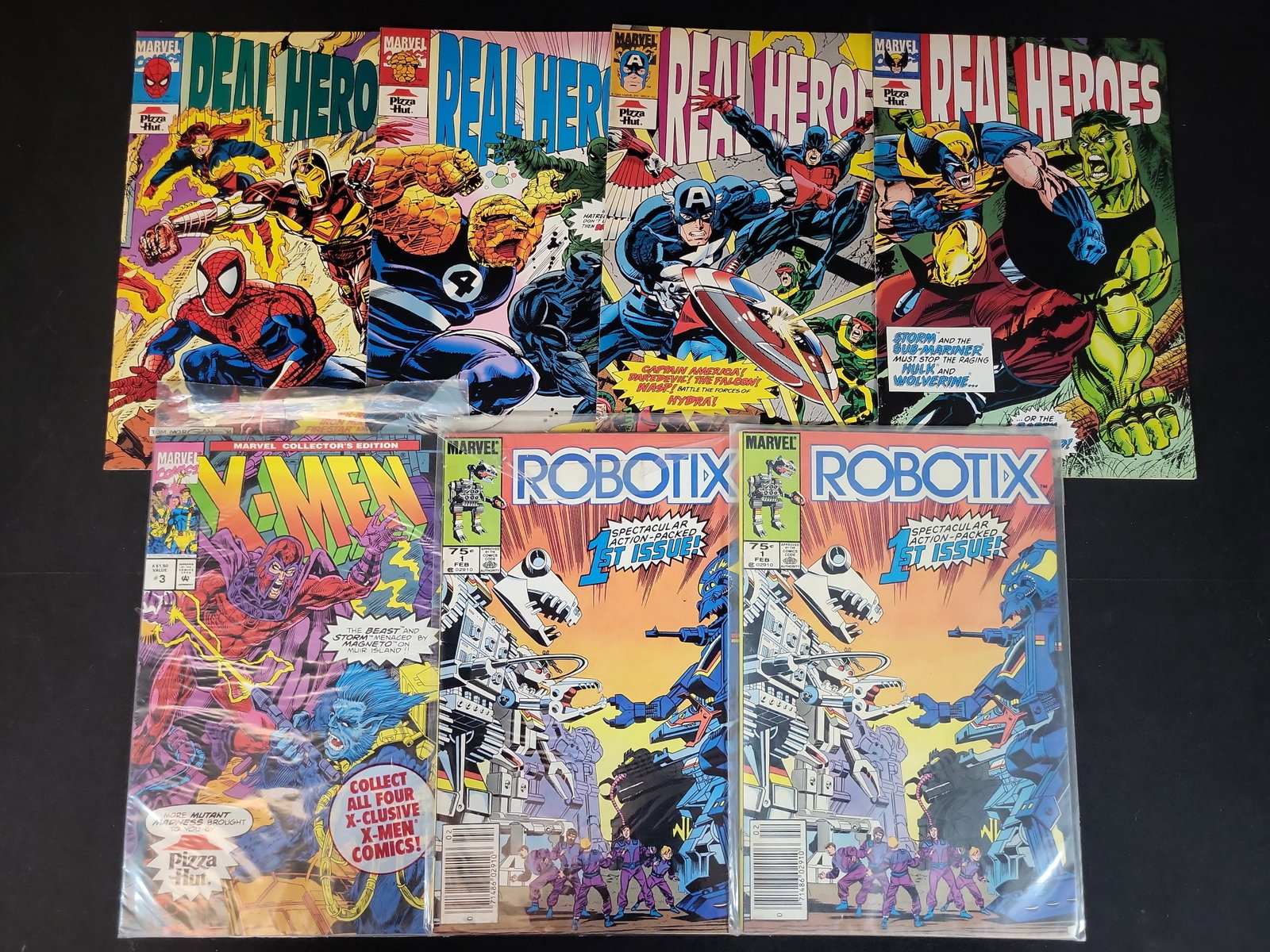 I03740 | A Group of Marvel Comic Books including Pizza Hut Promotional Issues and Robotix Issue 1 (1 of 5)