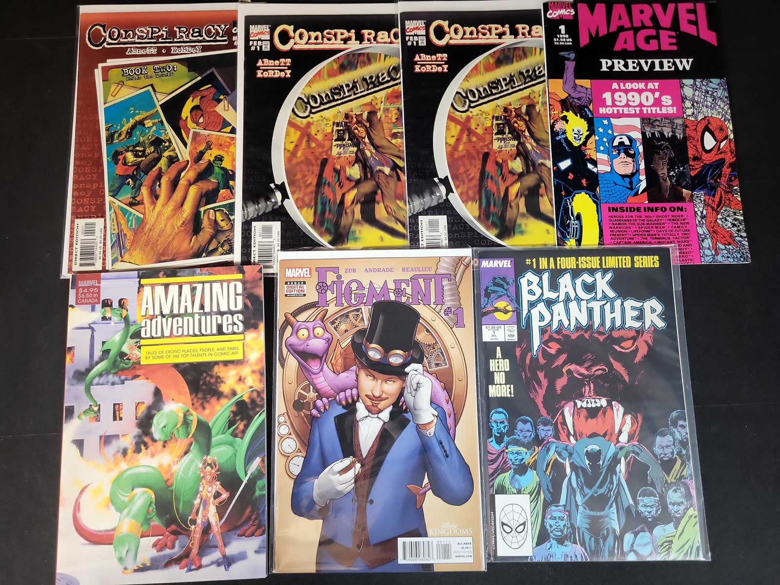 I03743 | An Assortment of Marvel Comic Books Featuring Black Panther Figment and Conspiracy Titles (1 of 5)