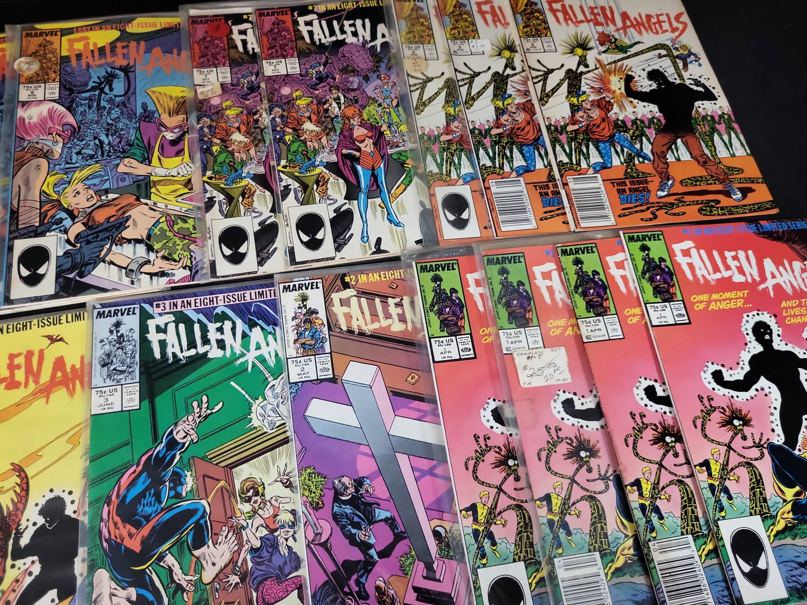 I03674 | Collection of 14 Marvel Comics Fallen Angels 1987 Limited Series Issues (1 of 5)
