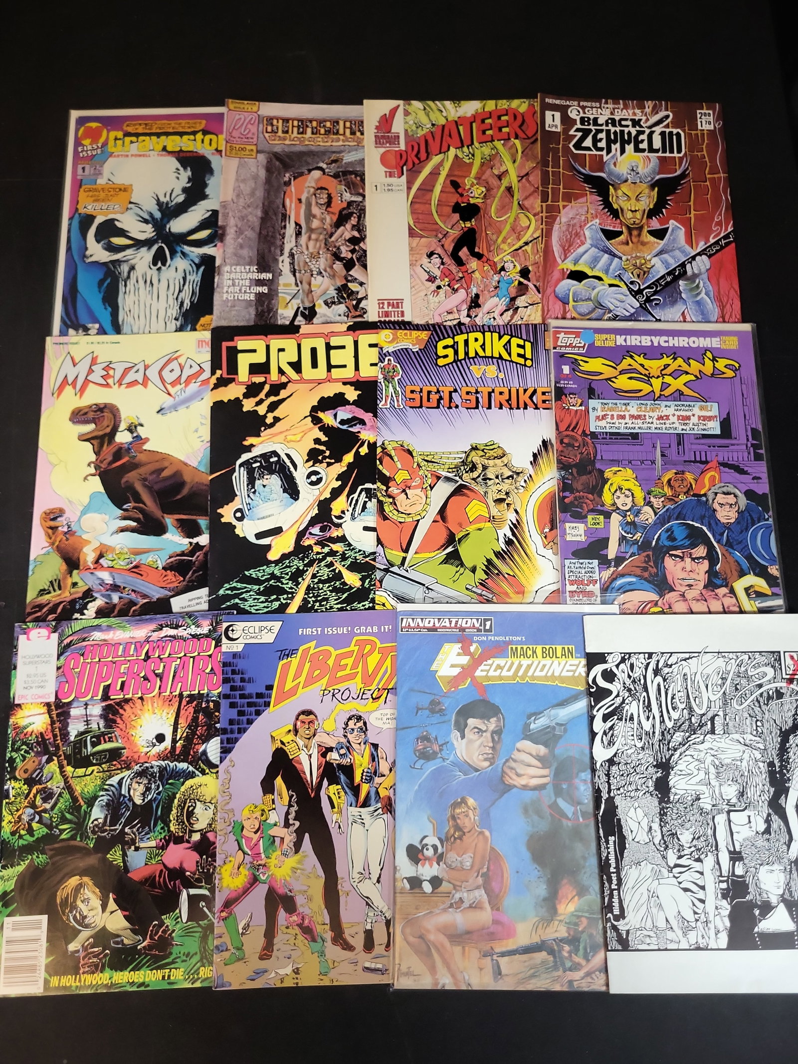 I03609 | A Collection of Twelve Independent and Minor-Label Premiere Issue Comic Books: BID PER WHAT YOU SEE IN THE PHOTO, NOT THE AI GENERATED TITLES AND DESCRIPTIONS! A Collection of Twelve Independent and Minor-Label Premiere Issue Comic Books This collection consists of twelve premie