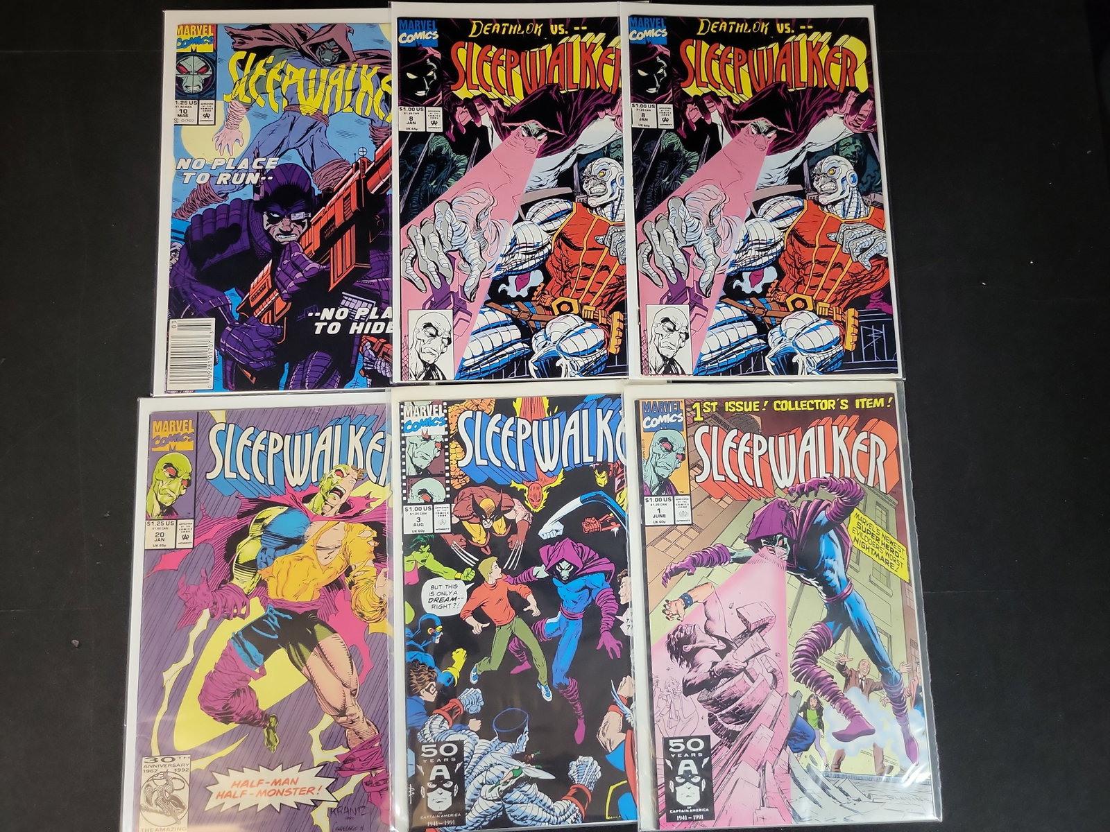 I03699 | Six Marvel Comics Sleepwalker Issues Including Number 1 First Appearance 1991-1993: BID PER WHAT YOU SEE IN THE PHOTO, NOT THE AI GENERATED TITLES AND DESCRIPTIONS! Six Marvel Comics Sleepwalker Issues Including Number 1 First Appearance 1991-1993 This lot consists of six vintage com