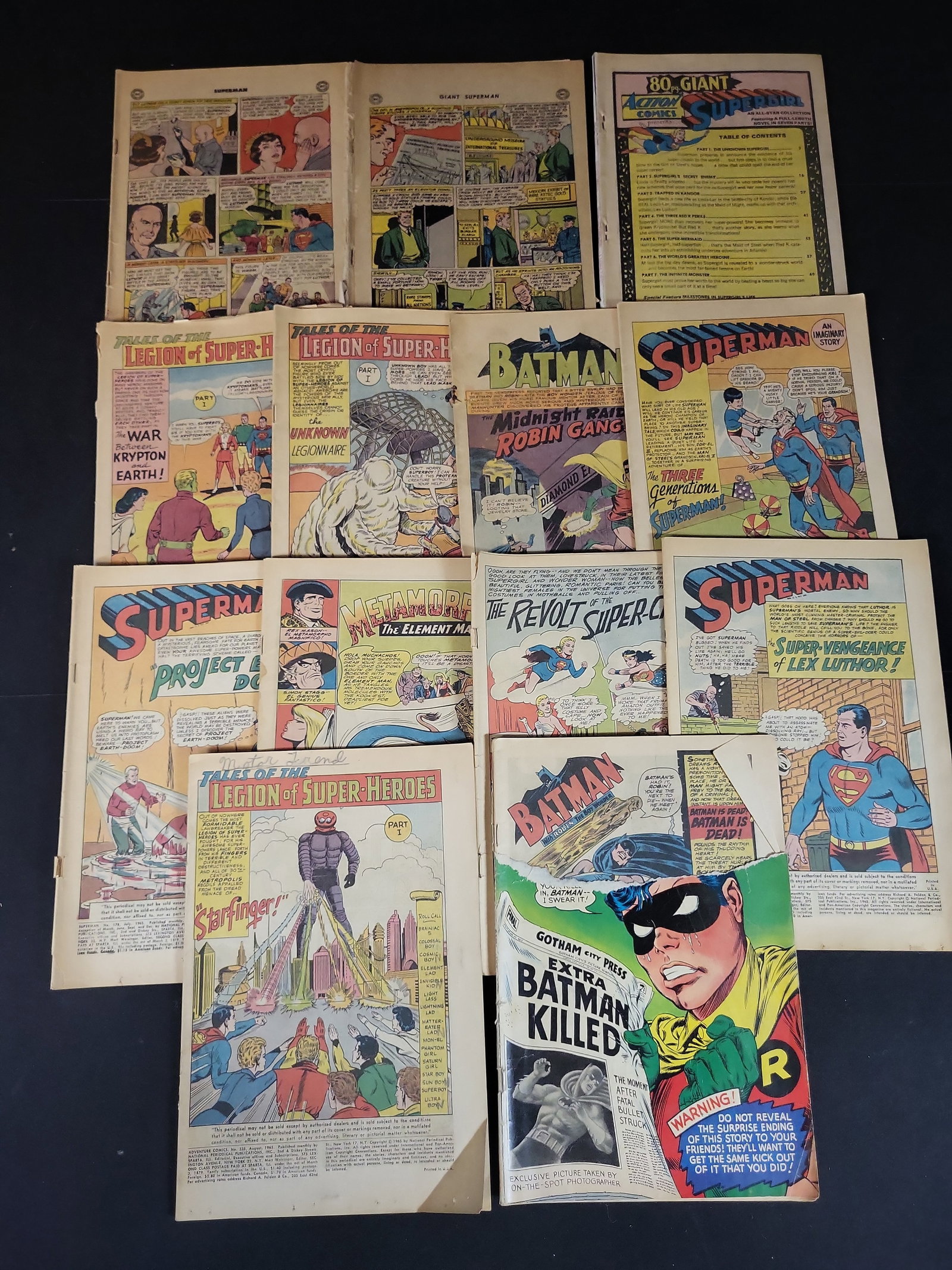 I03919 | A Collection of Silver Age DC Comics Splash Pages and Cover Fragments, mid-1960s (1 of 9)