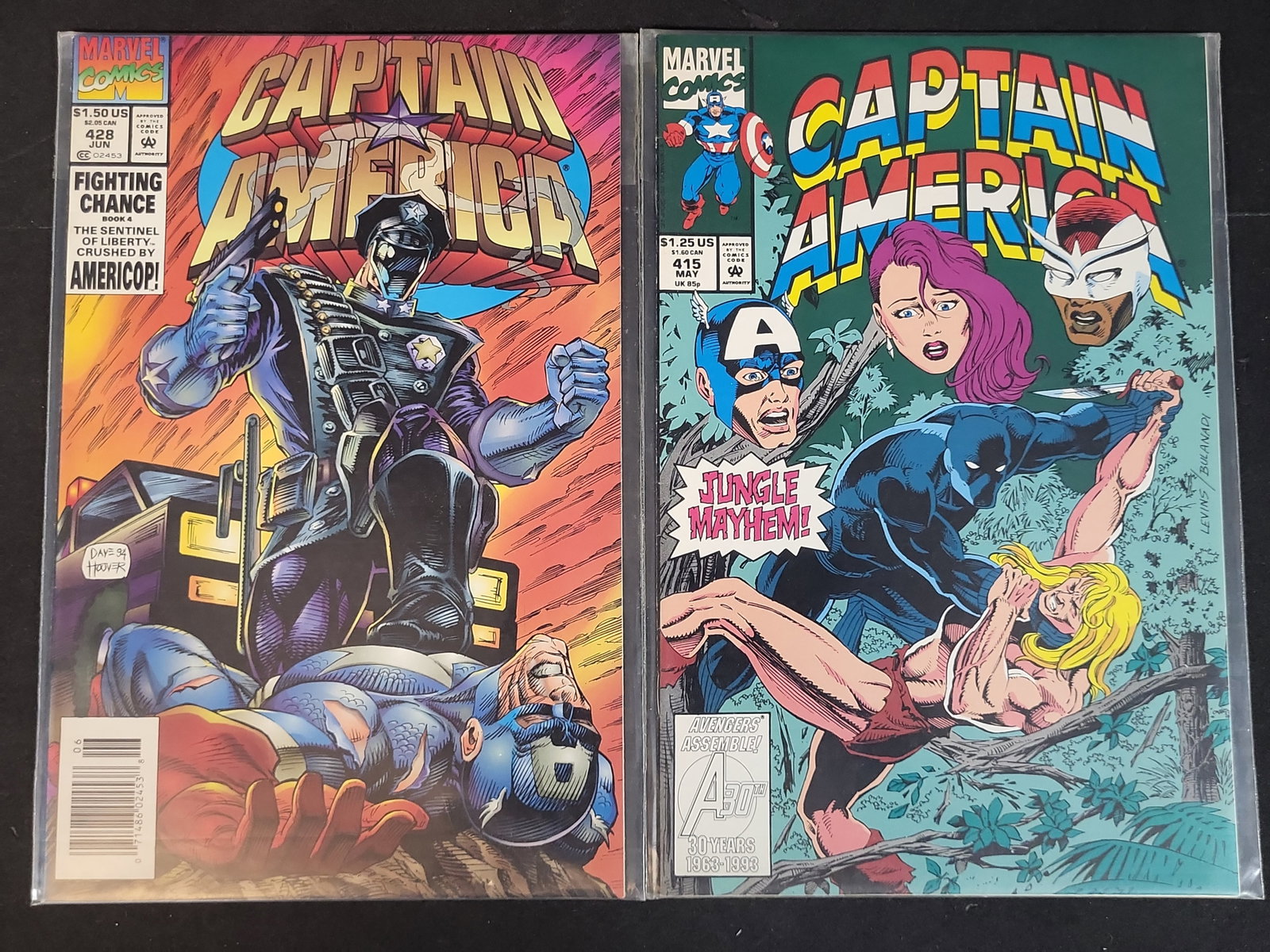 I03694 | Two Marvel Comics Captain America Issues #415 and #428 (1 of 3)