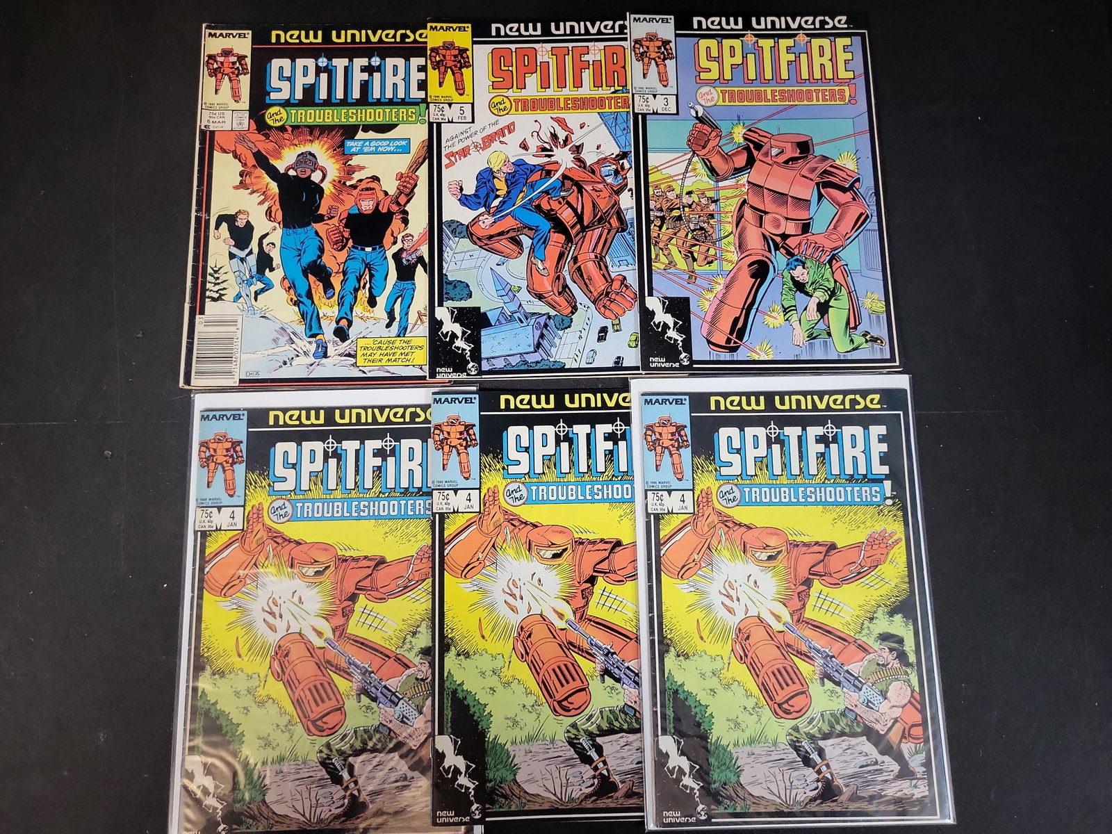 I03695 | Collection of 6 Marvel New Universe Spitfire and the Troubleshooters Comic Books: BID PER WHAT YOU SEE IN THE PHOTO, NOT THE AI GENERATED TITLES AND DESCRIPTIONS! Collection of 6 Marvel New Universe Spitfire and the Troubleshooters Comic Books This collection consists of six vintag
