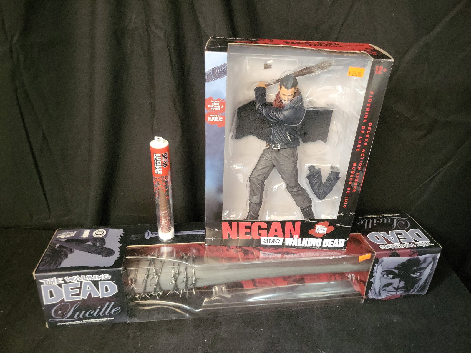 I03517 | Three The Walking Dead Negan Collectibles Including McFarlane Action Figure and Lucille (1 of 14)