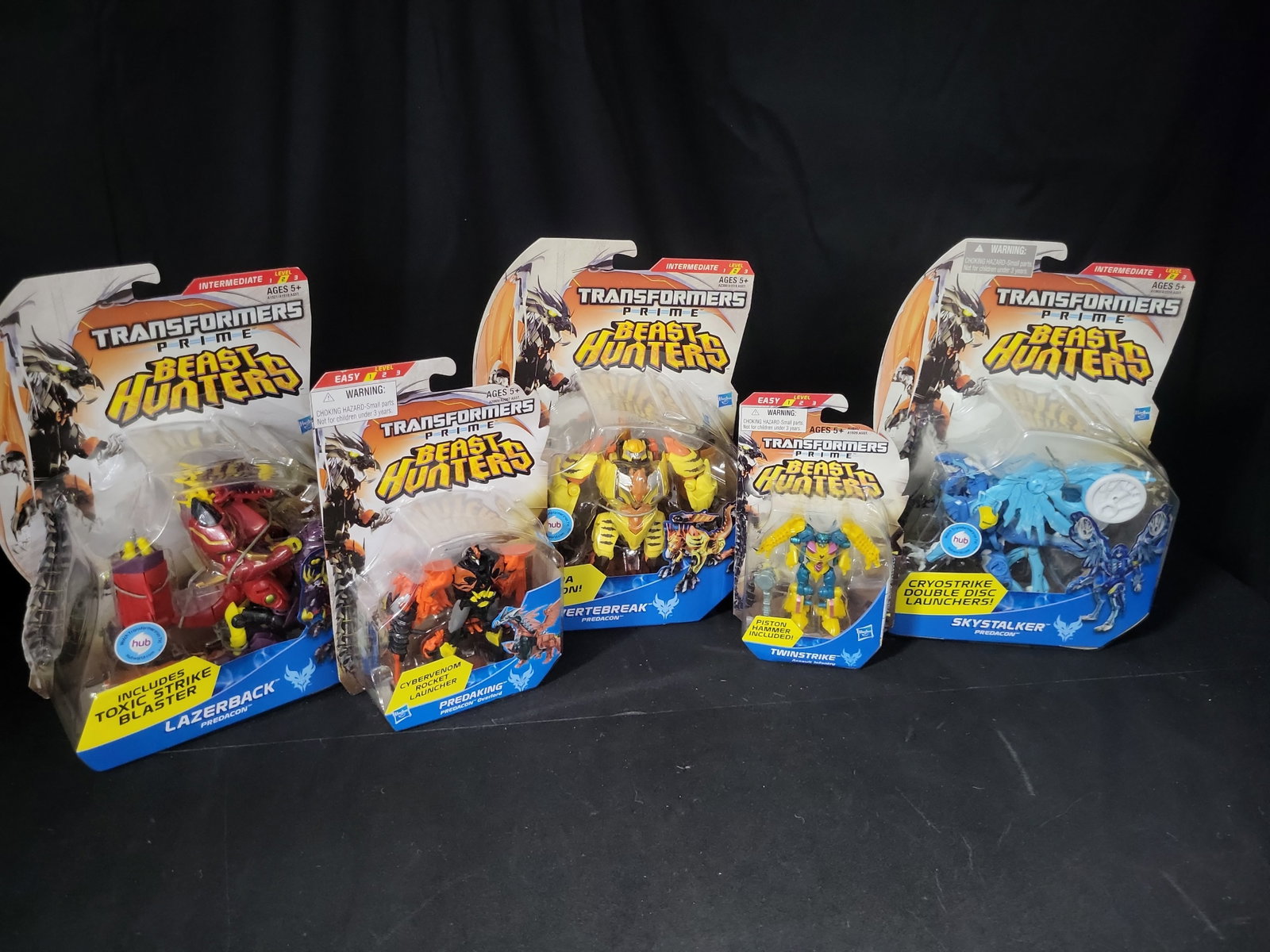 I03533 | Five Hasbro Transformers Prime Beast Hunters Predacon Action Figures (1 of 11)