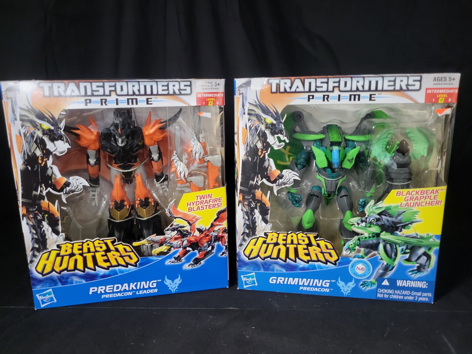 I03542 | A Pair of Hasbro Transformers Prime Beast Hunters Voyager Class Action Figures (1 of 5)