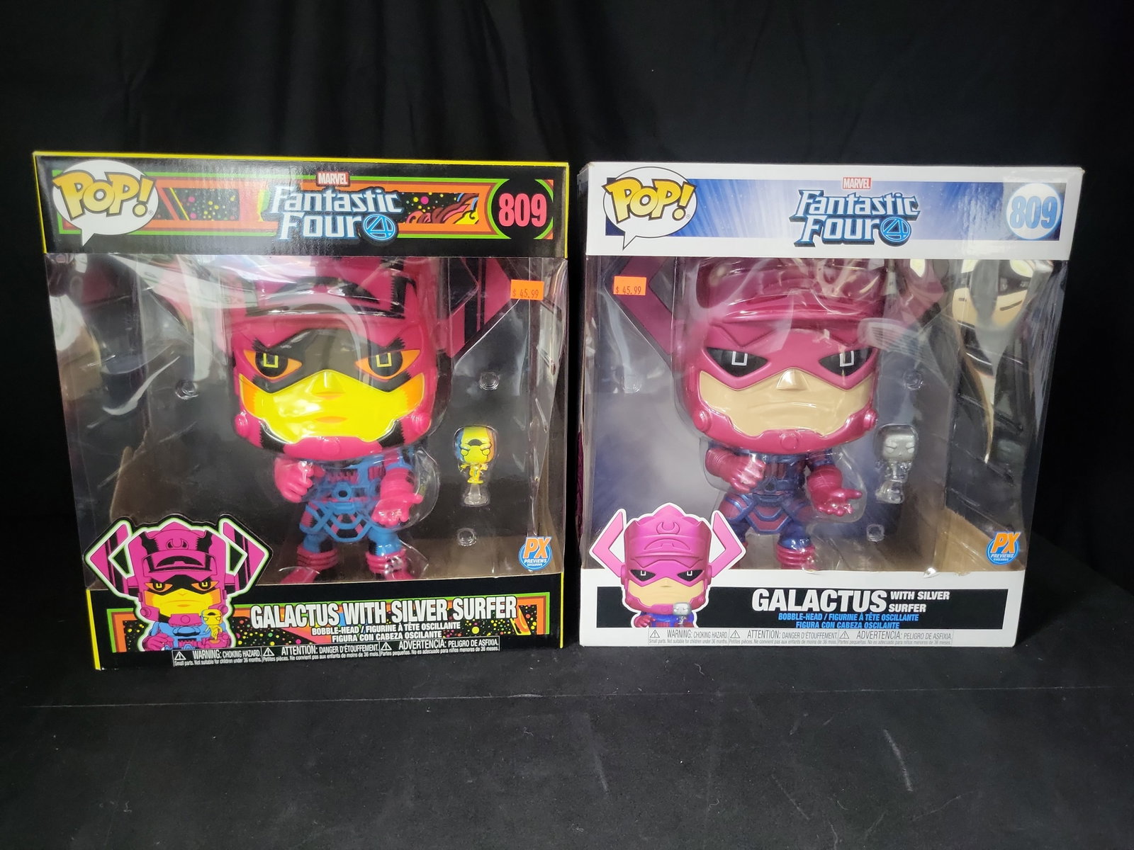 I03551 | A Pair of Funko Pop! Marvel Fantastic Four Jumbo Galactus with Silver Surfer Vinyl Figures (1 of 5)