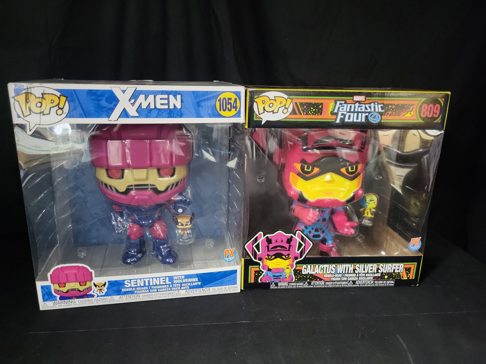 I03552 | A Pair of Funko Pop Jumbo Marvel PX Previews Exclusive Bobble-Head Figures (1 of 5)