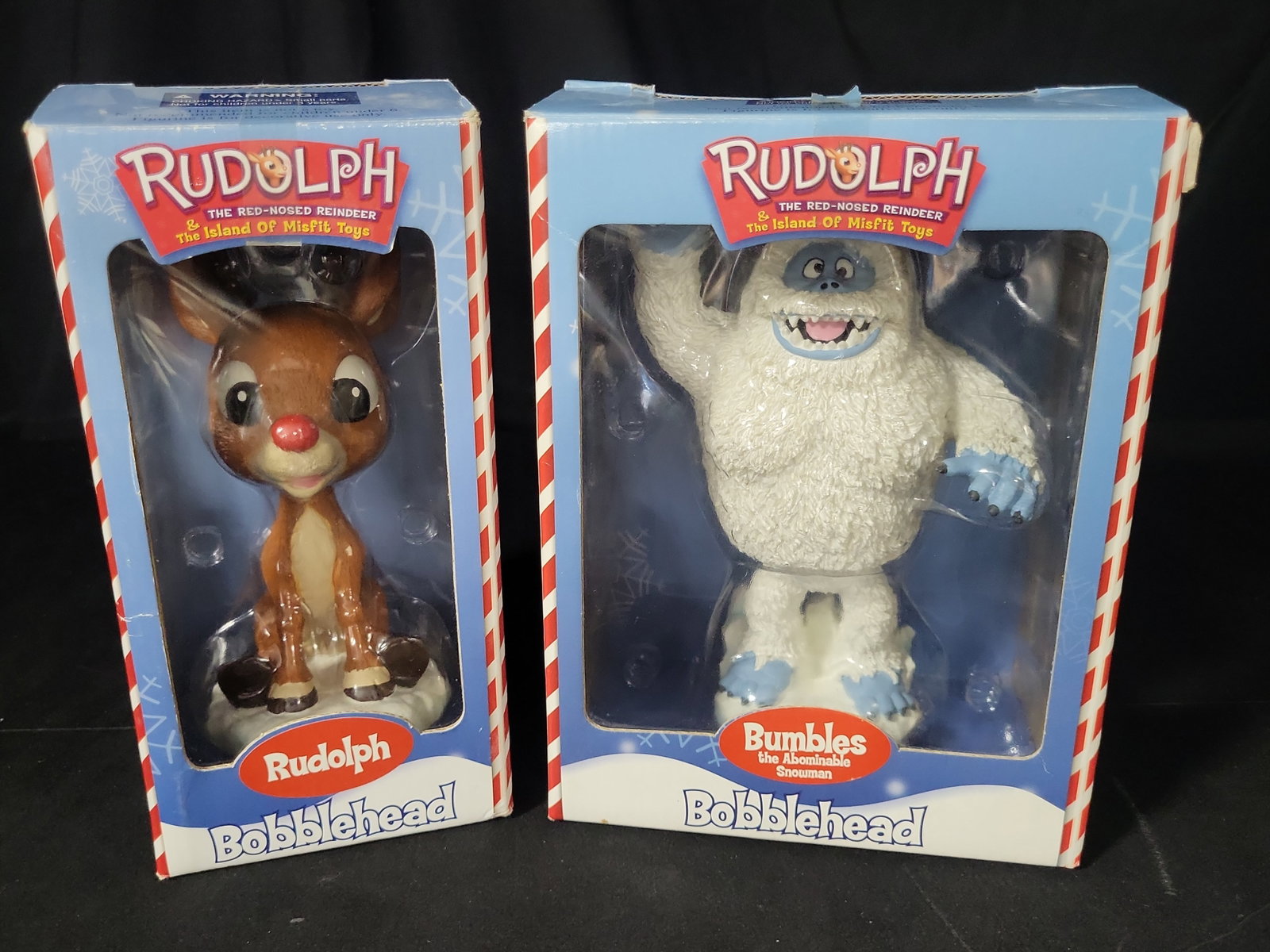 I03214 | A Pair of 2001 ToySite Rudolph the Red-Nosed Reindeer Bobbleheads (1 of 4)