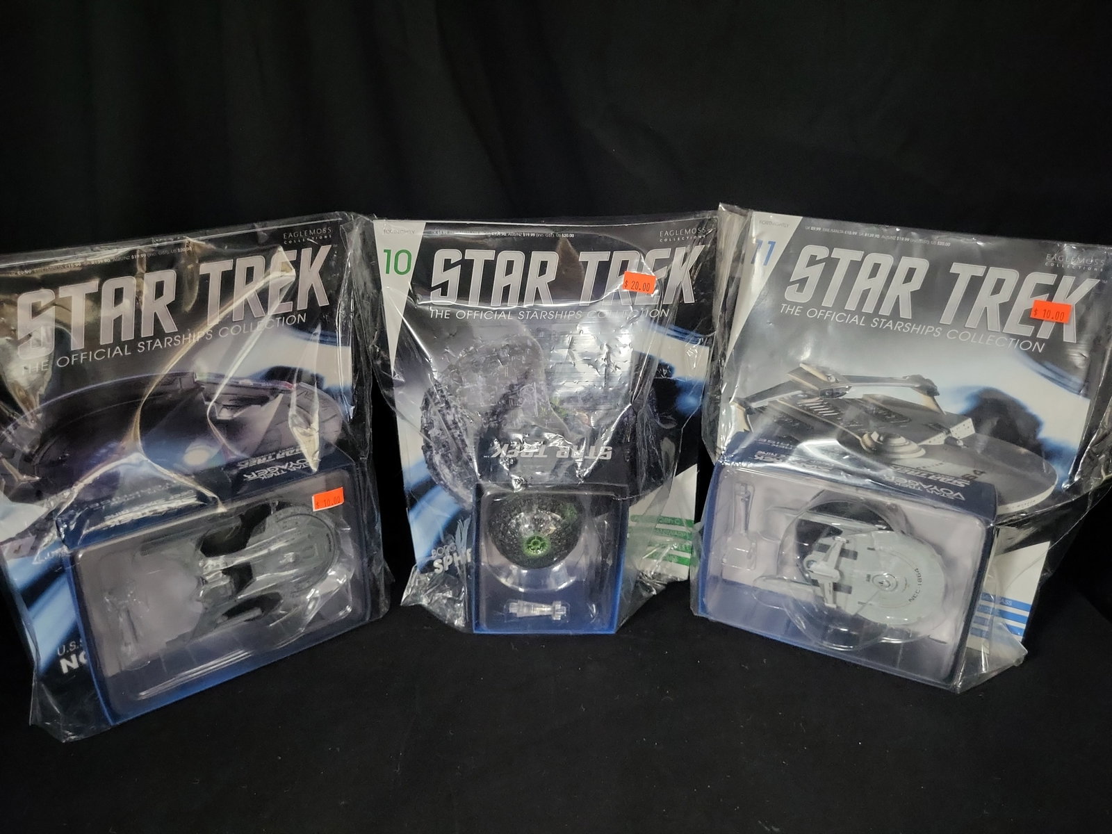 I03532 | Three Eaglemoss Star Trek The Official Starships Collection Models (1 of 4)
