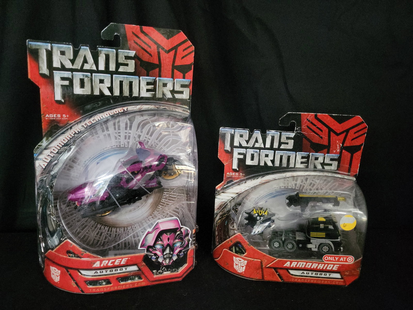 I03544 | A Pair of Transformers 2007 Movie Action Figures, Arcee and Target Exclusive Armorhide (1 of 5)