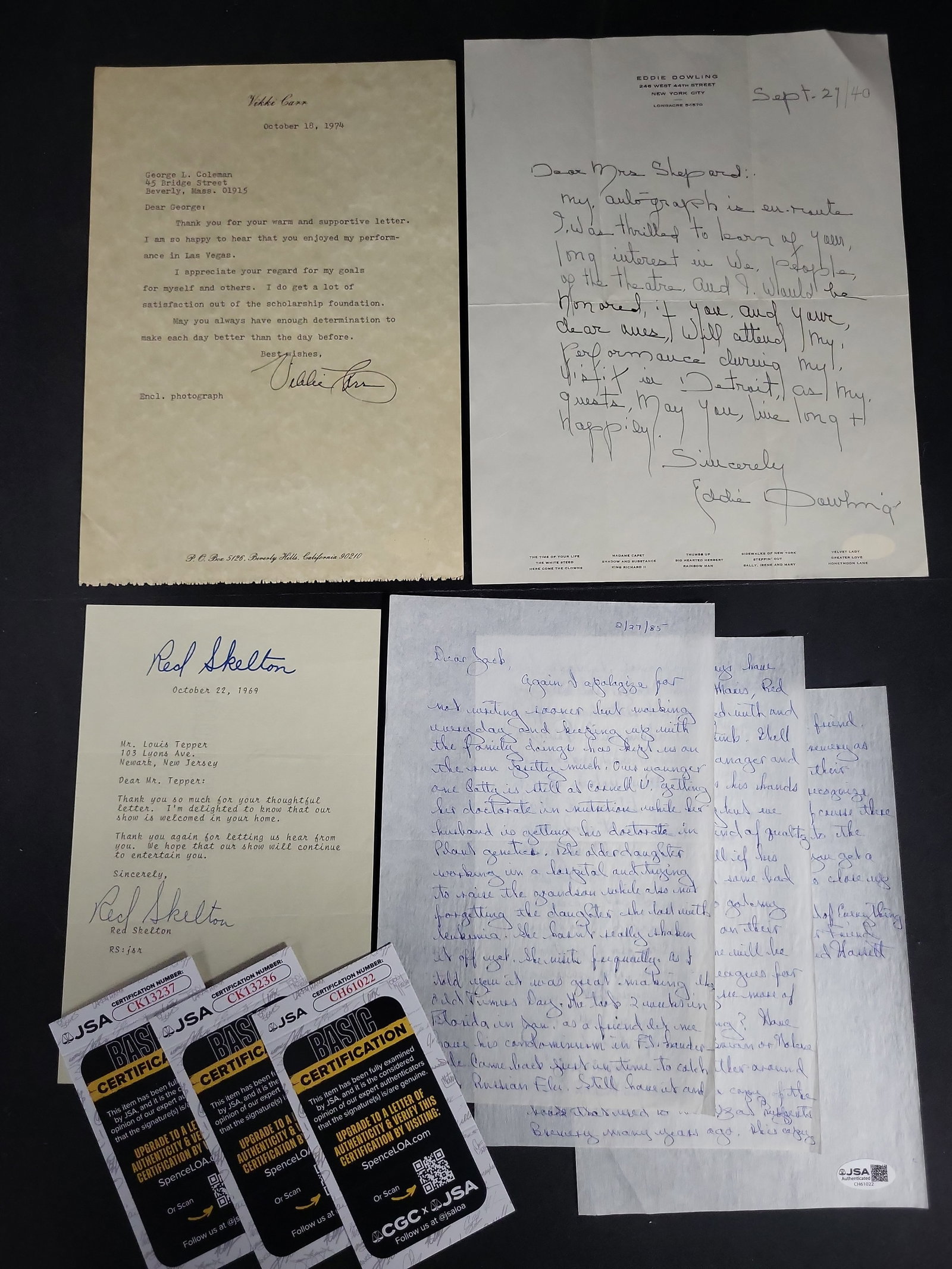 I03442 | A Collection of Autographed Letters and Correspondence from Notable Figures (Signed) (1 of 10)